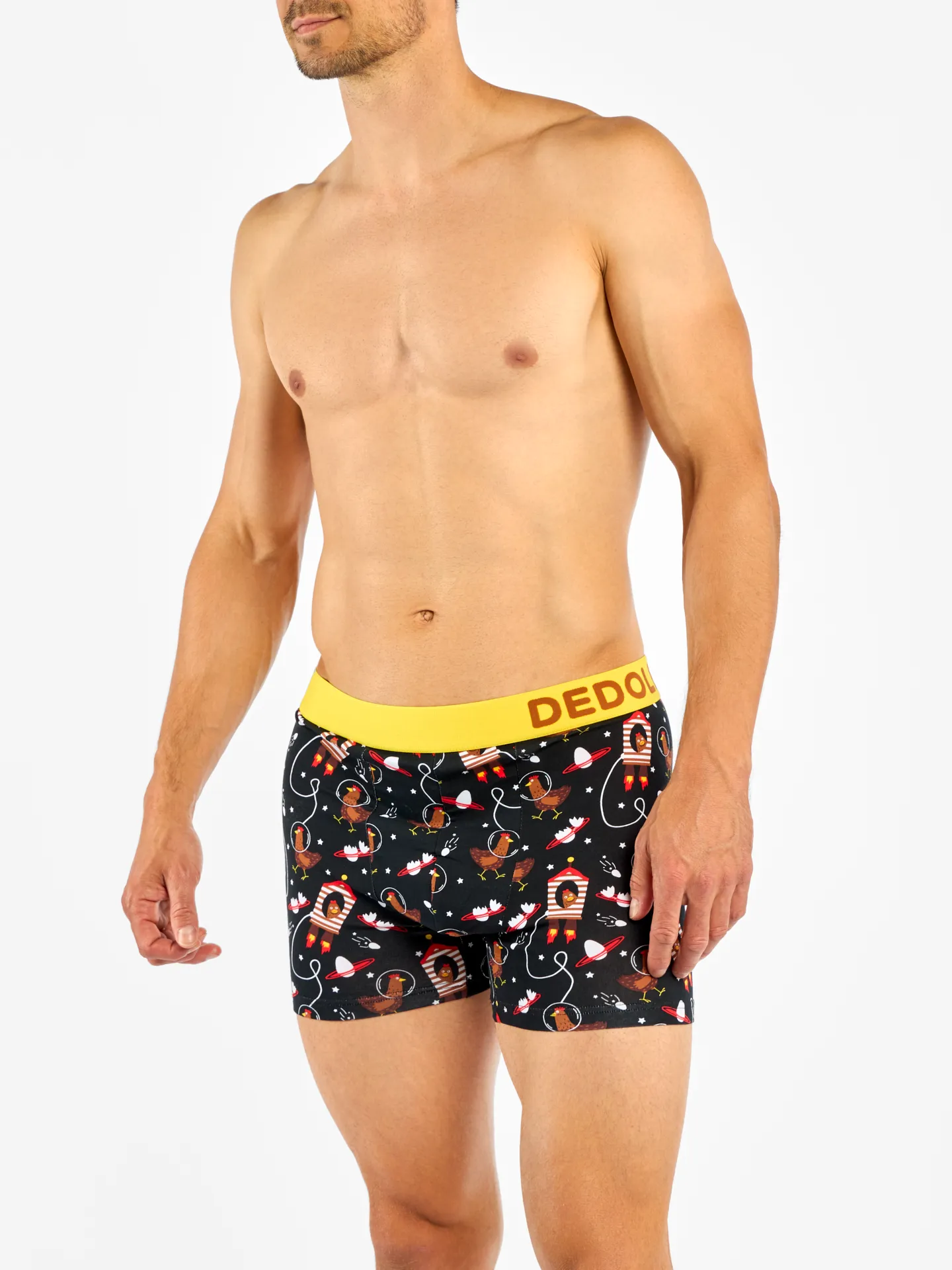 Lustige Boxershorts für Männer Hühner-Astronaut - Image 3