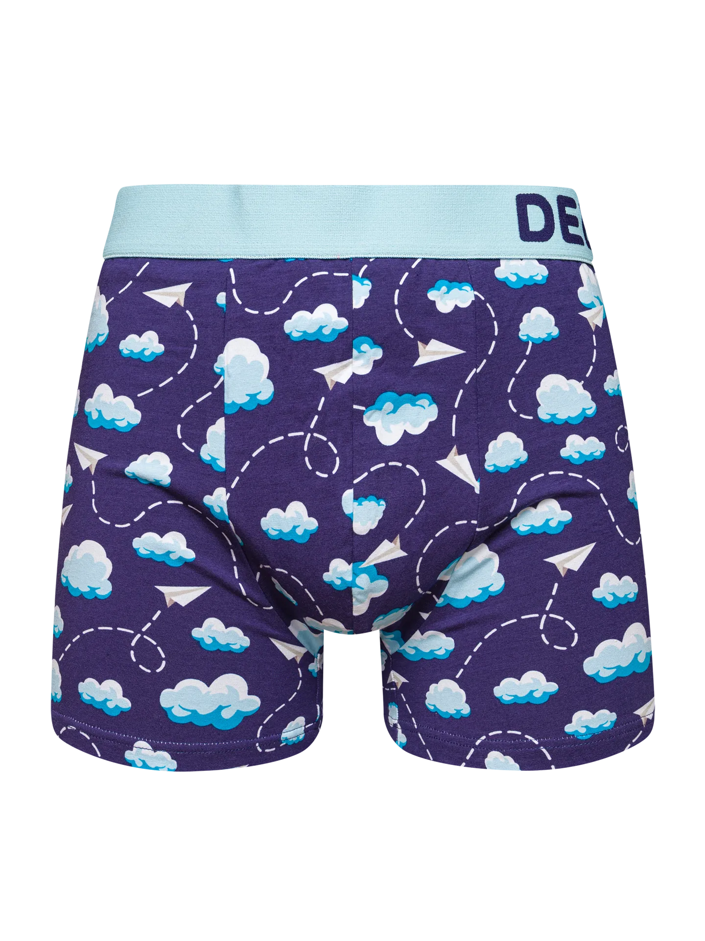 Lustige Boxershorts für Männer Papierflugzeuge und Wolken