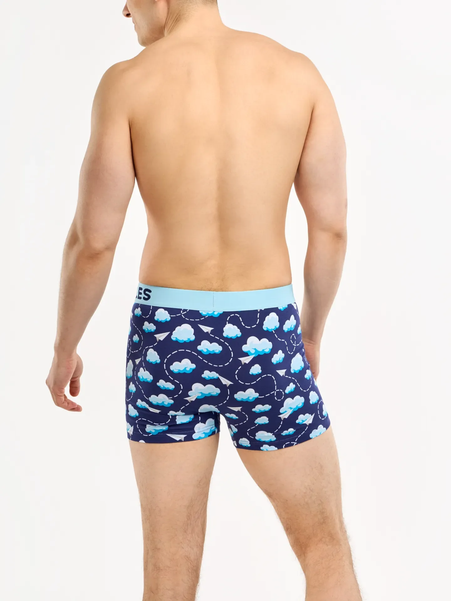 Lustige Boxershorts für Männer Papierflugzeuge und Wolken - Image 4