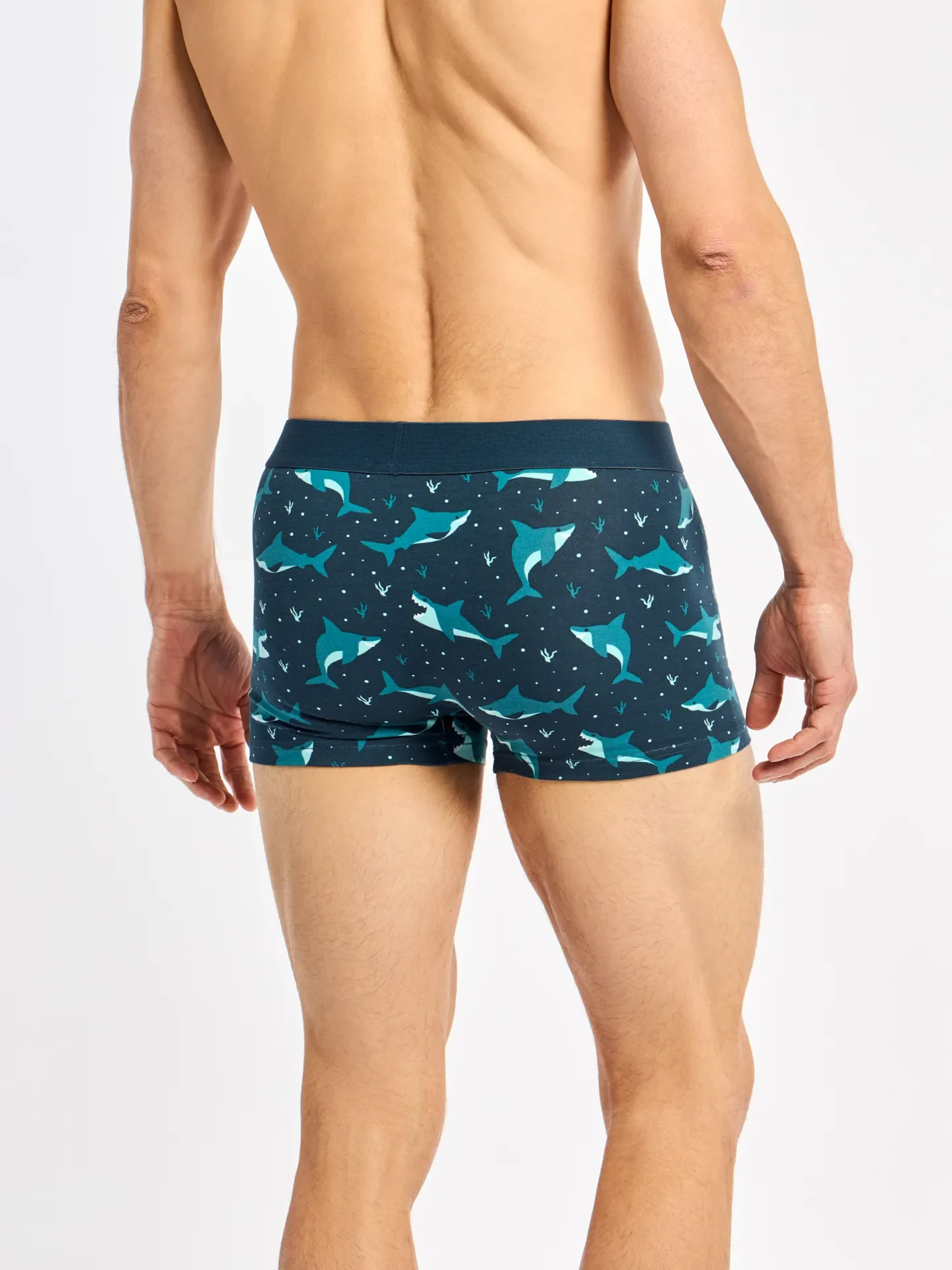 Gekürzte Boxershorts für Männer Blauer Hai - Image 3