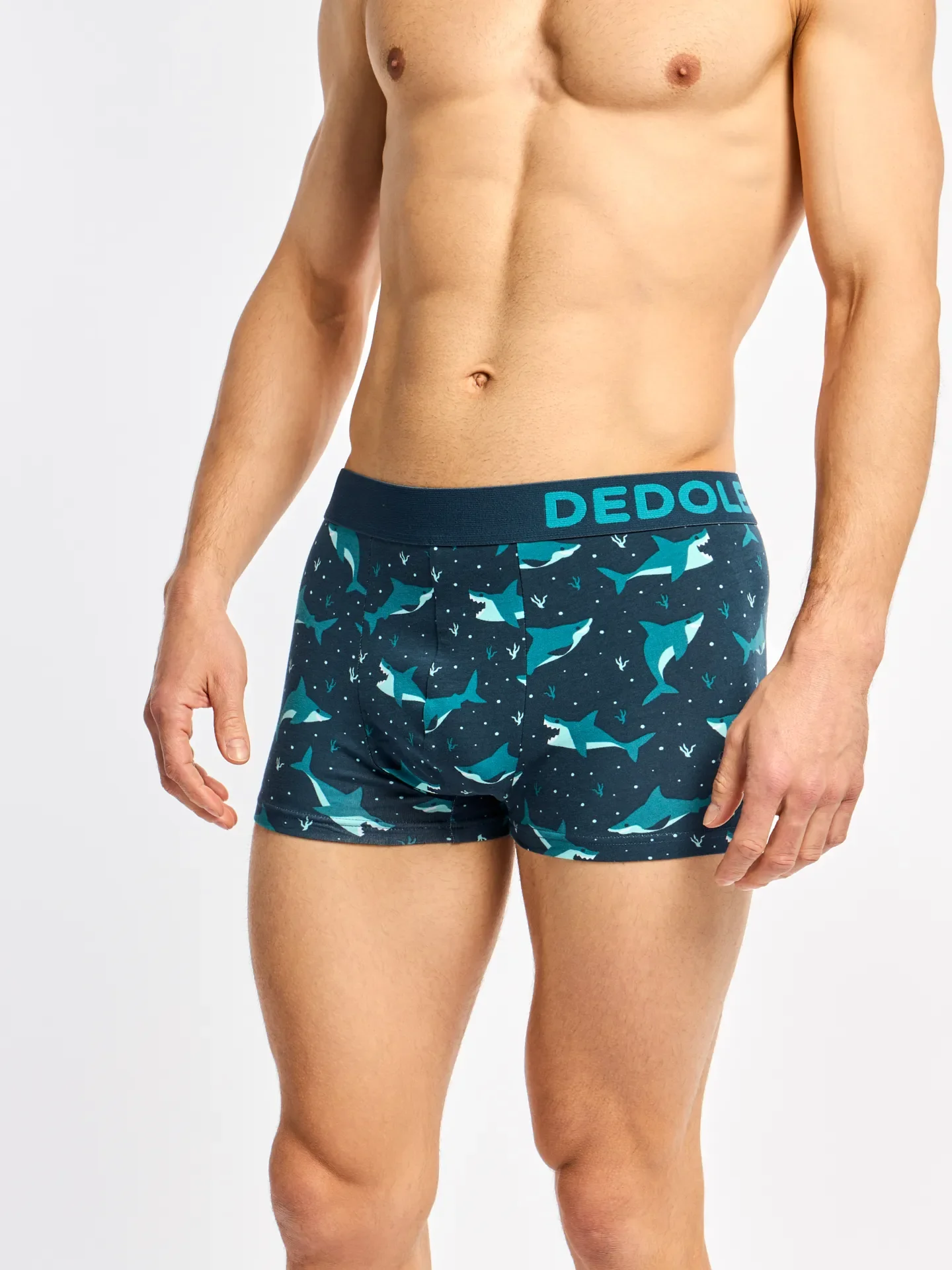 Gekürzte Boxershorts für Männer Blauer Hai - Image 4