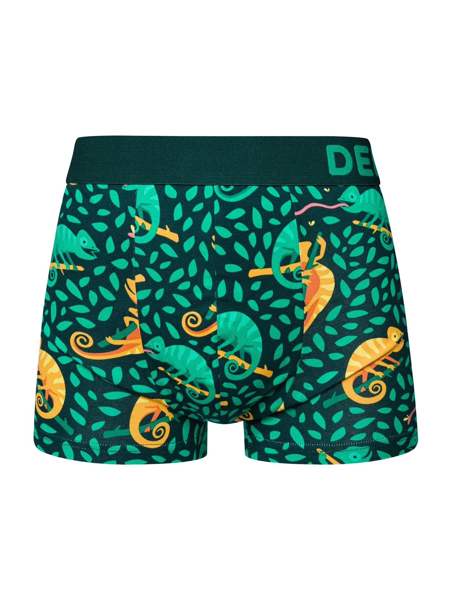 Gekürzte Boxershorts für Männer Chamäleon auf der Jagd