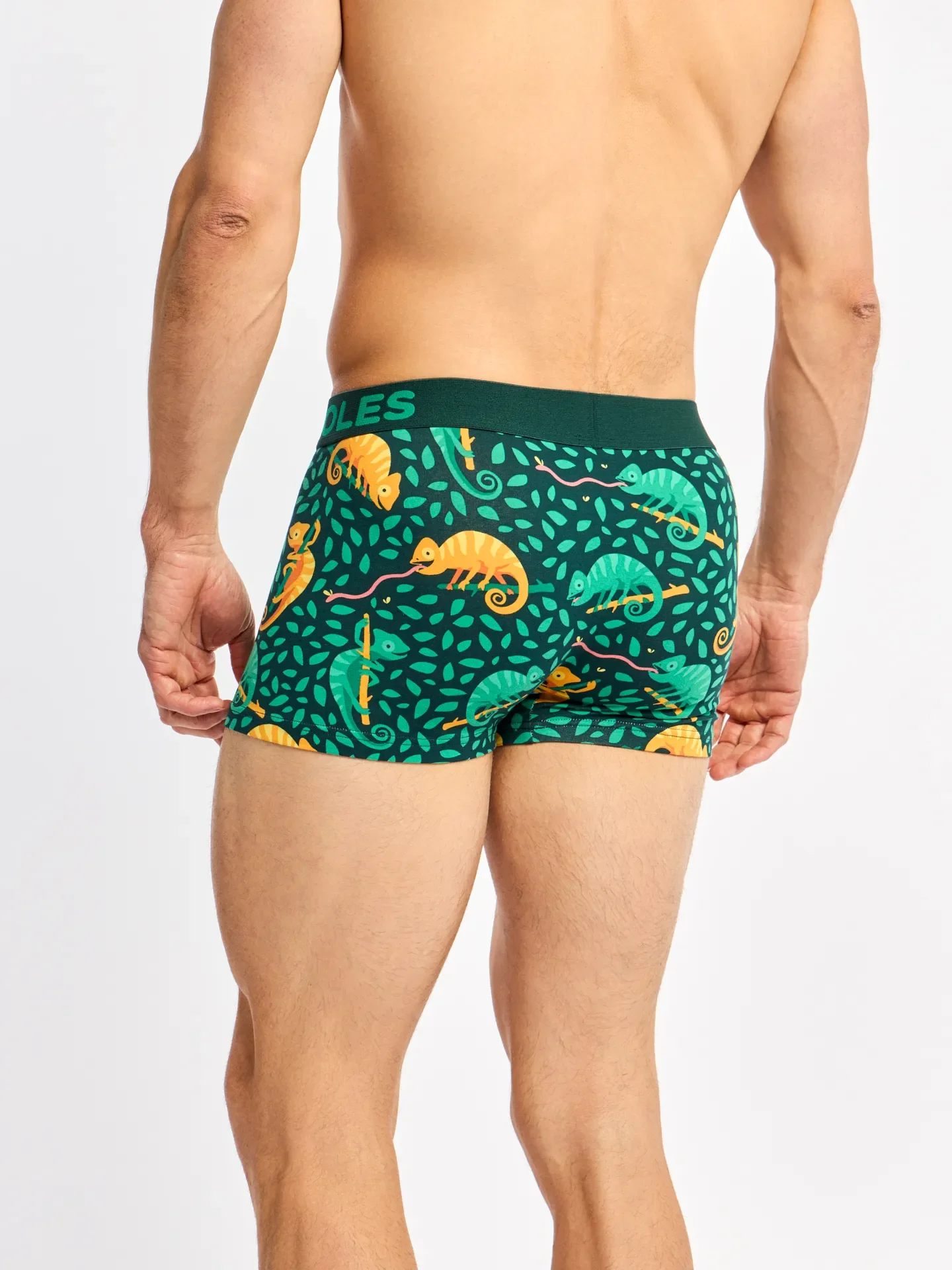 Gekürzte Boxershorts für Männer Chamäleon auf der Jagd - Image 3