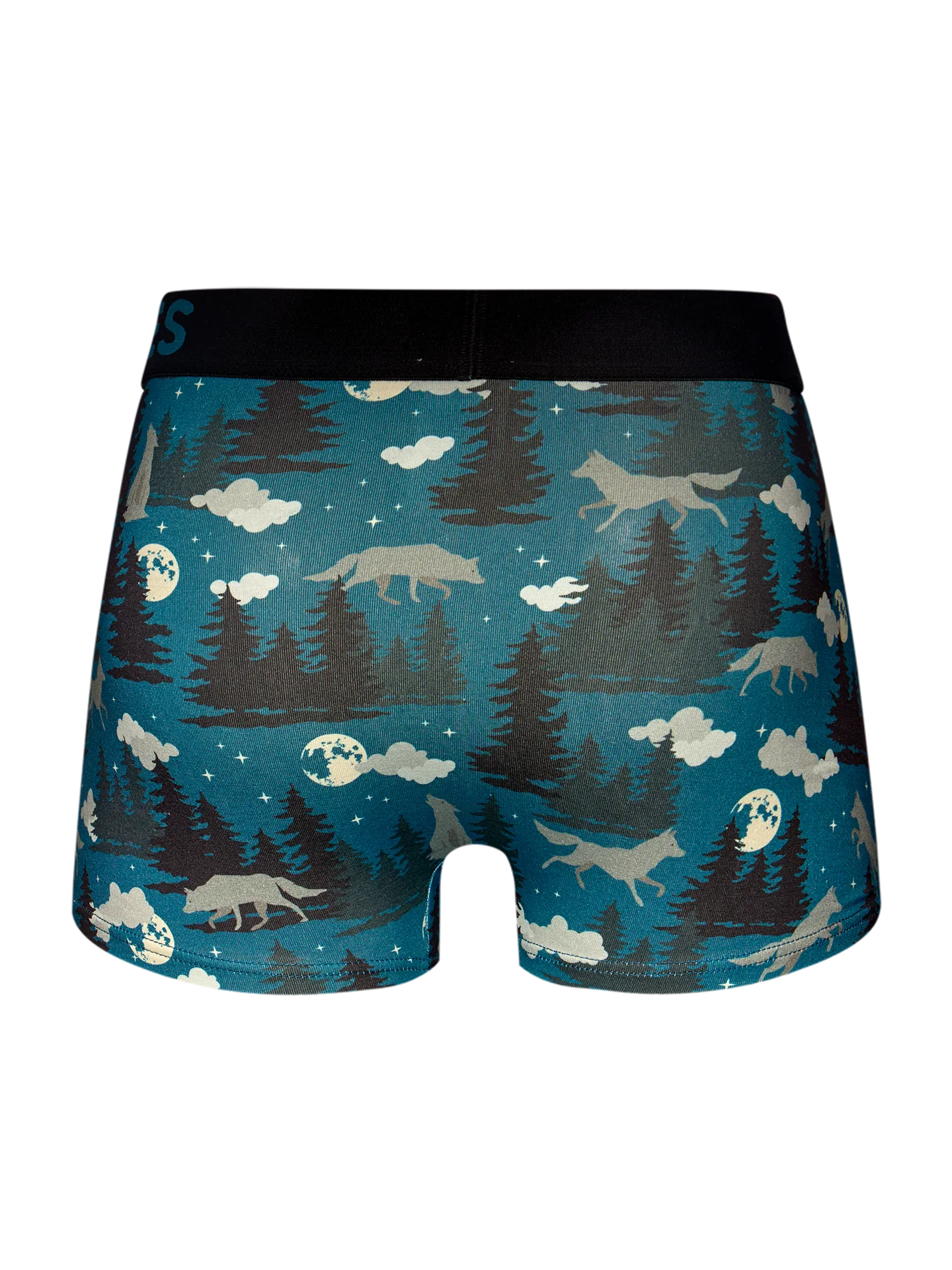 Gekürzte Boxershorts für Männer Wolf und Mond - Image 4