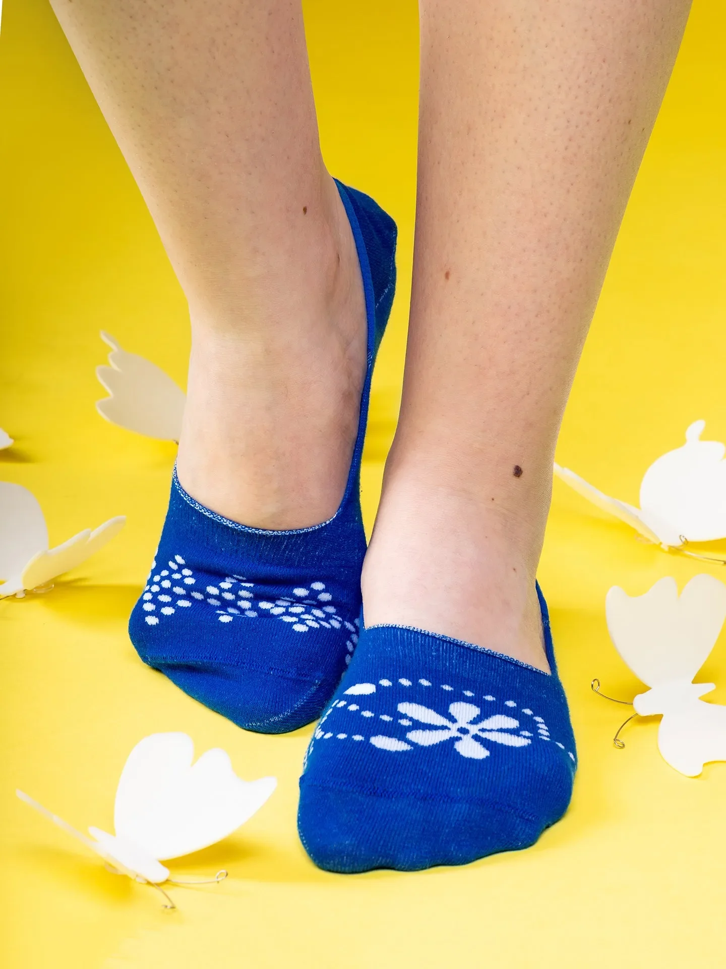 Lustige No-Show-Socken Blaudruck - Image 2