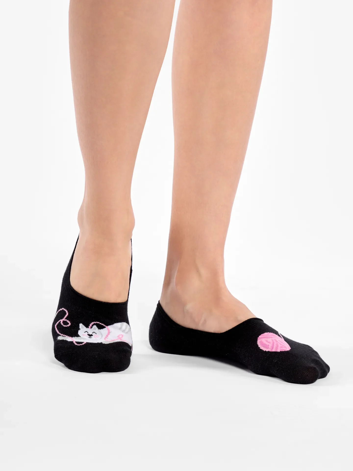 Lustige No-Show-Socken Katze und Ball - Image 2