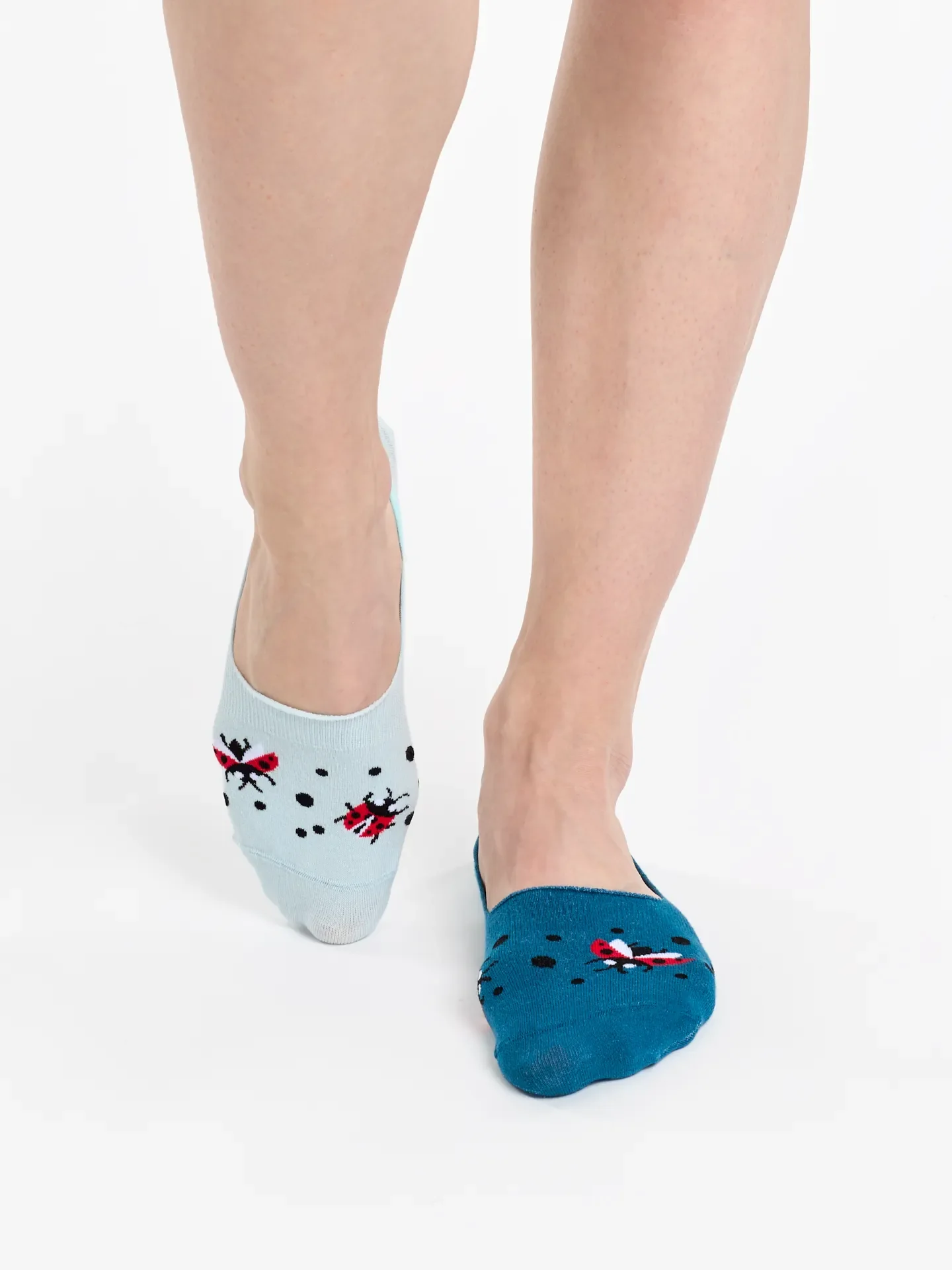 Lustige No-Show-Socken Marienkäfer und Punkte - Image 2