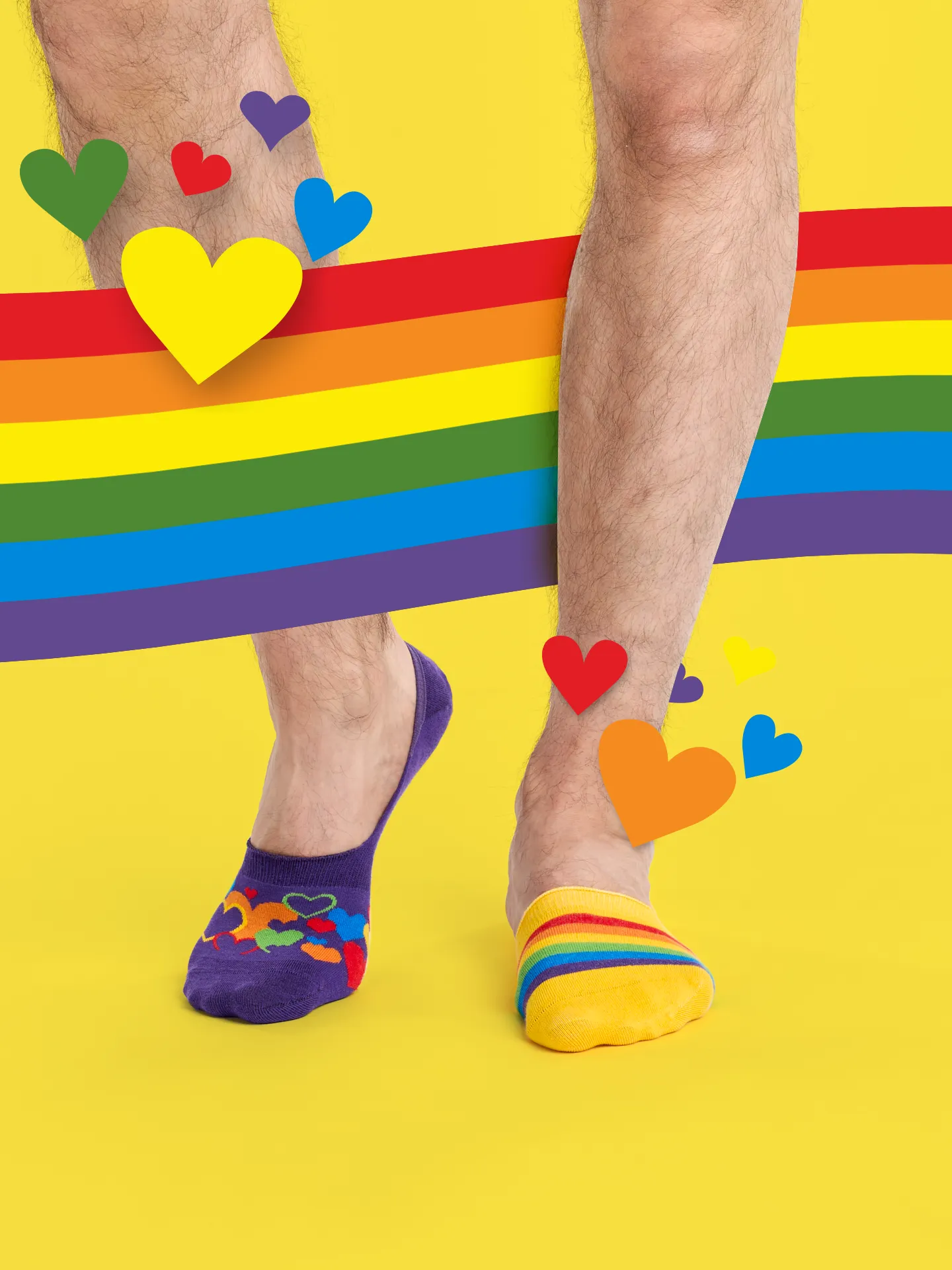 Lustige No-Show-Socken Bunte Liebe - Image 5
