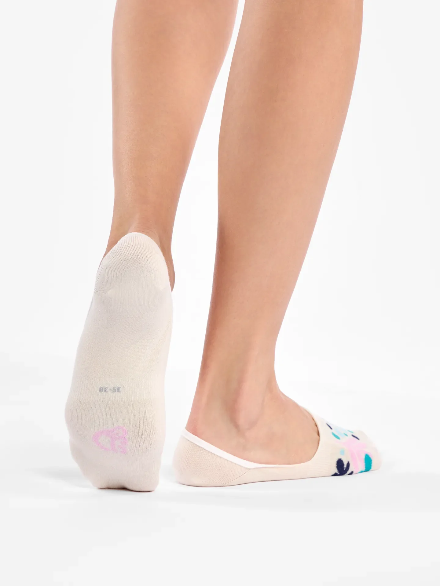 Lustige No-Show-Socken Türkisfarbene Blätter - Image 3