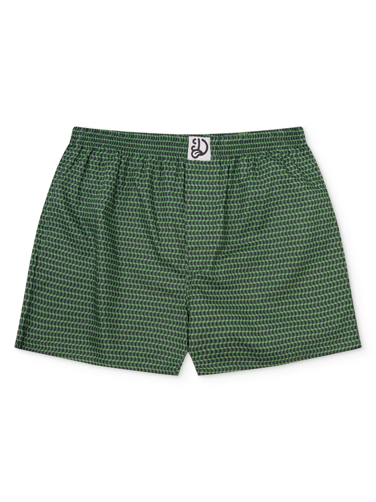 Pastellgrün gemusterte Shorts für Männer