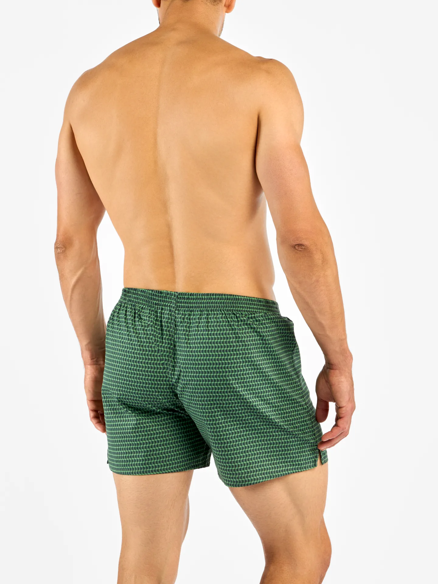 Pastellgrün gemusterte Shorts für Männer - Image 2