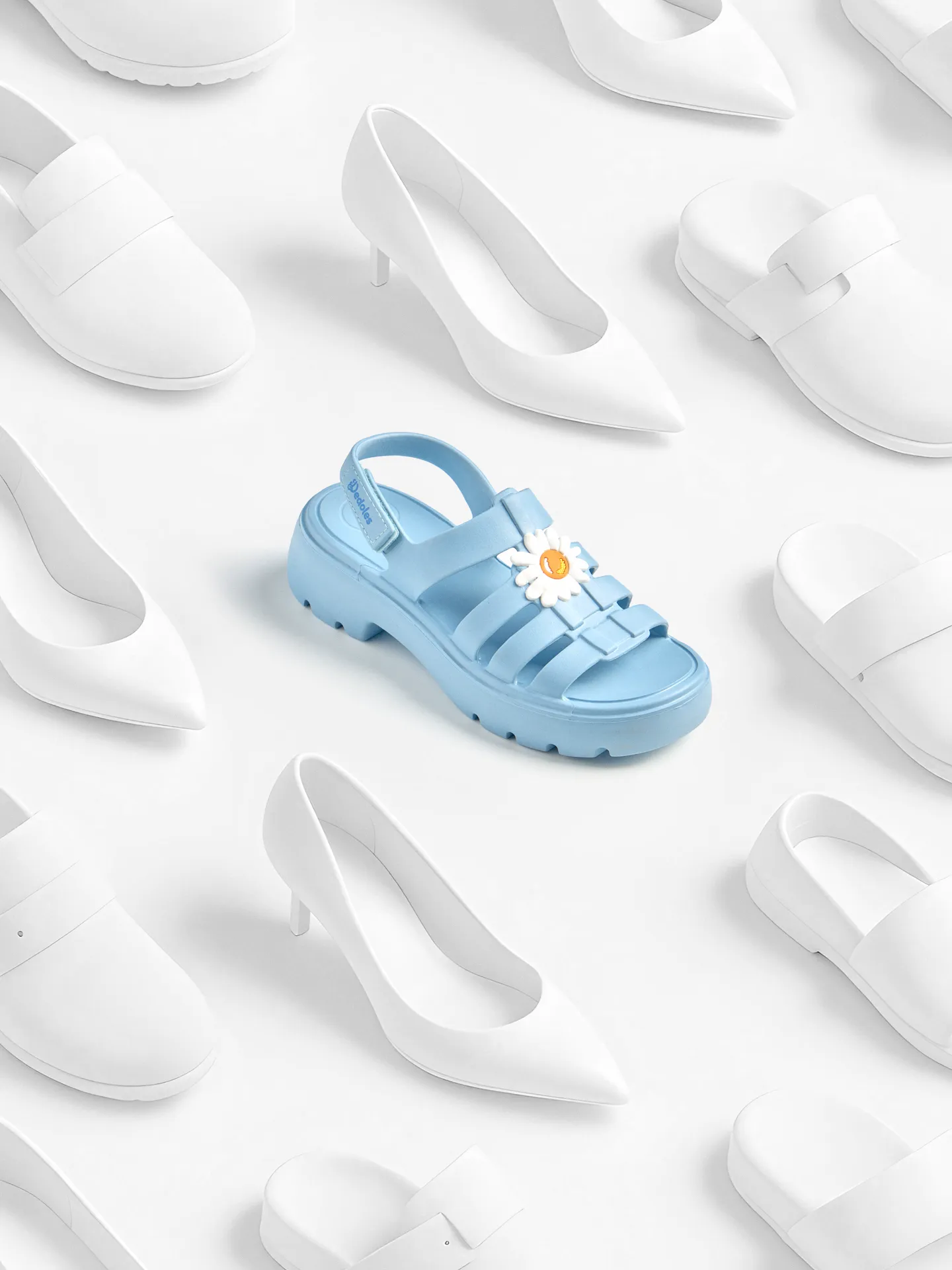 Puderblaue Eva Fisherman Sandalen für Damen - Image 4