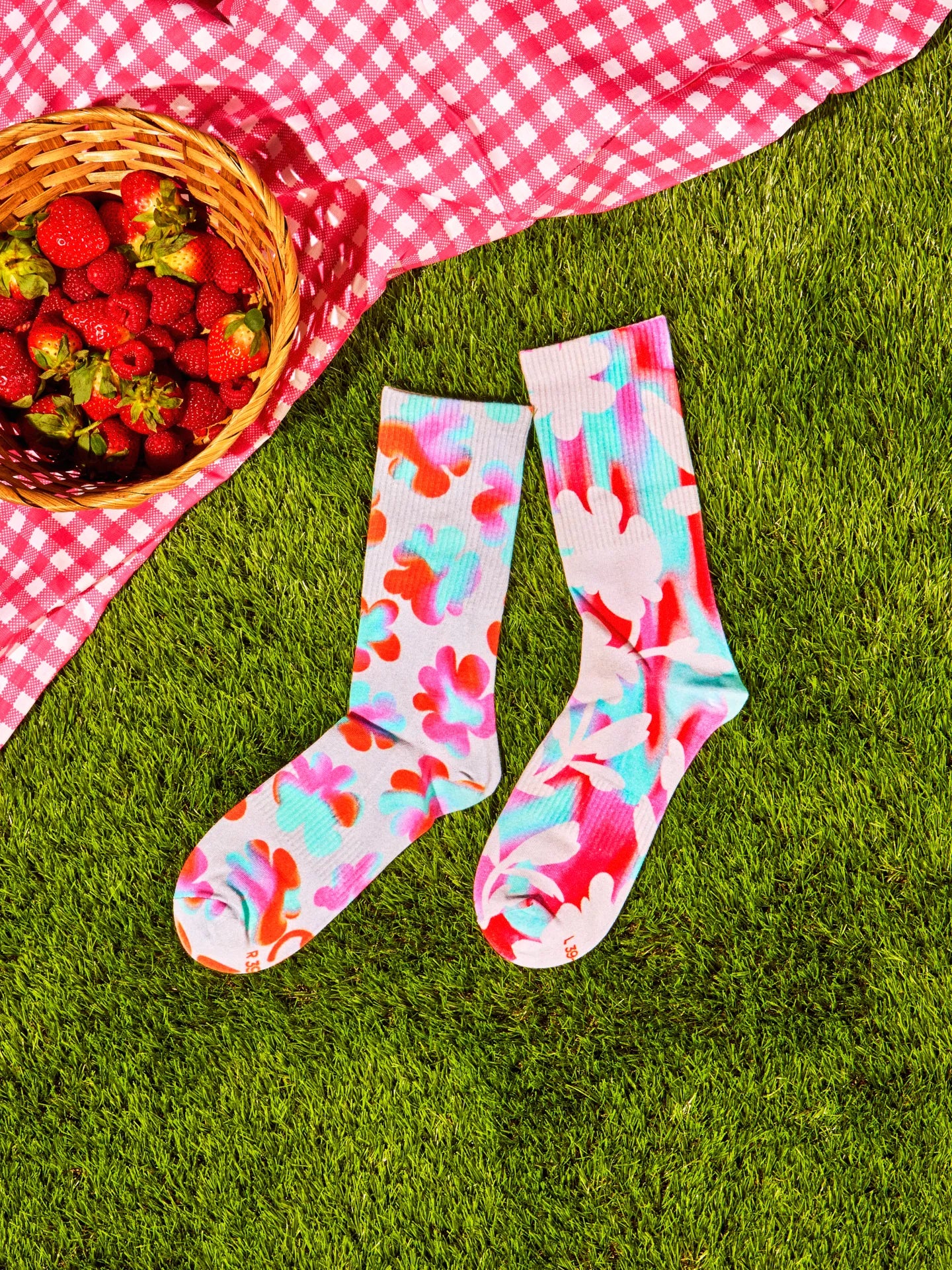 Gerippte Socken Funky Blumen - Image 5