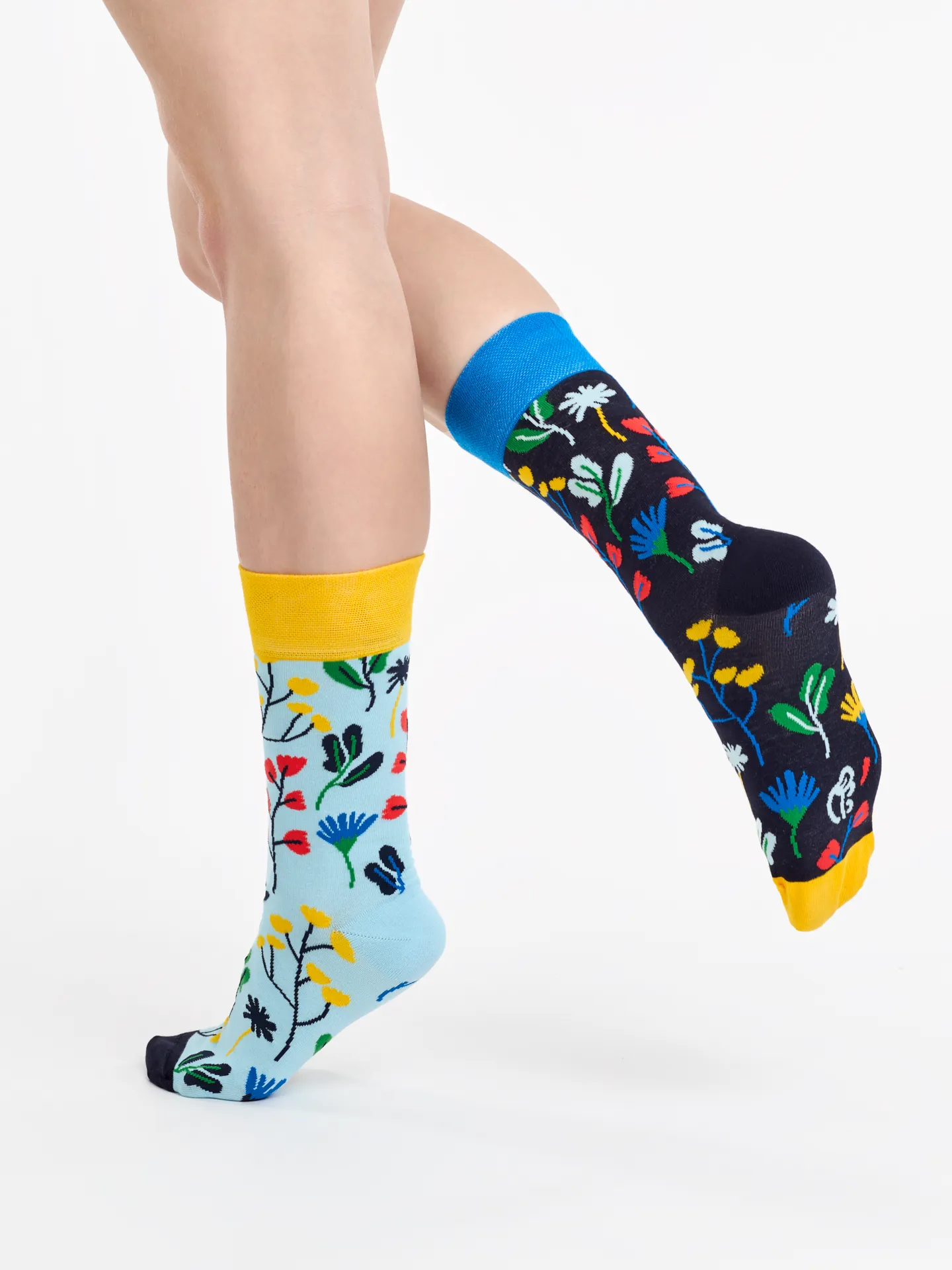 Lustige Socken Aquarell-Blumen - Image 3