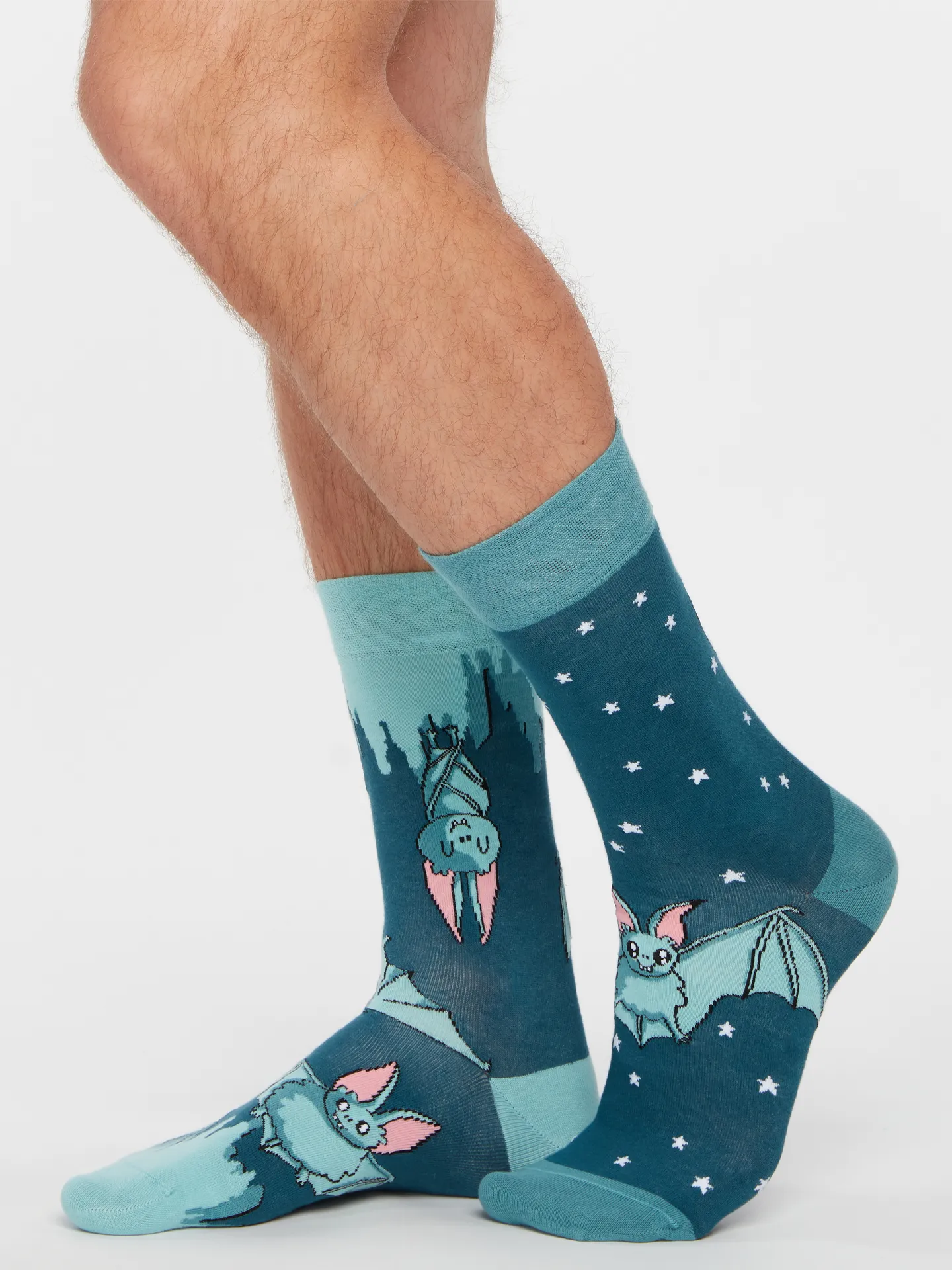 Lustige Socken Fledermäuse in der Nacht - Image 2
