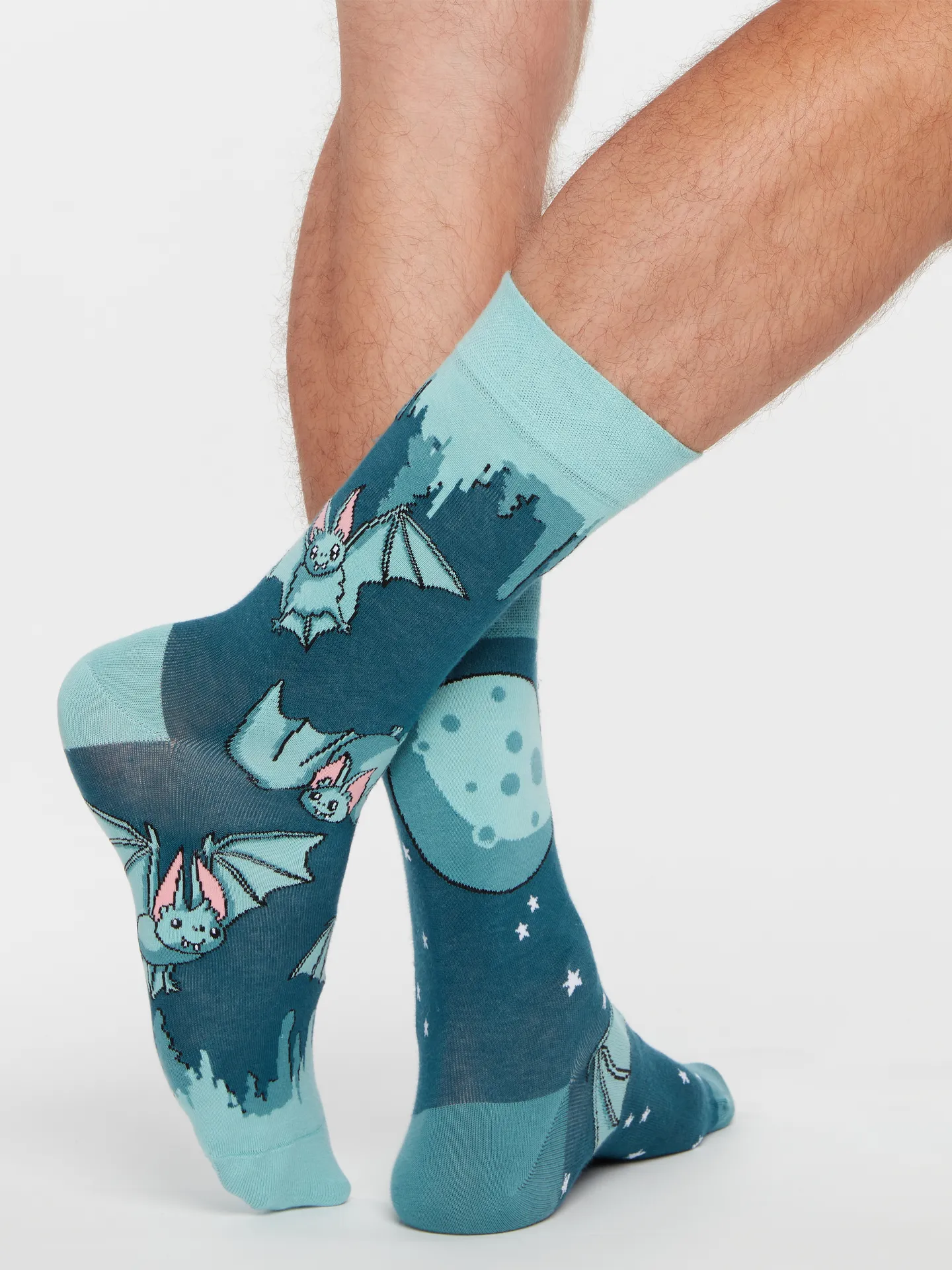 Lustige Socken Fledermäuse in der Nacht - Image 3