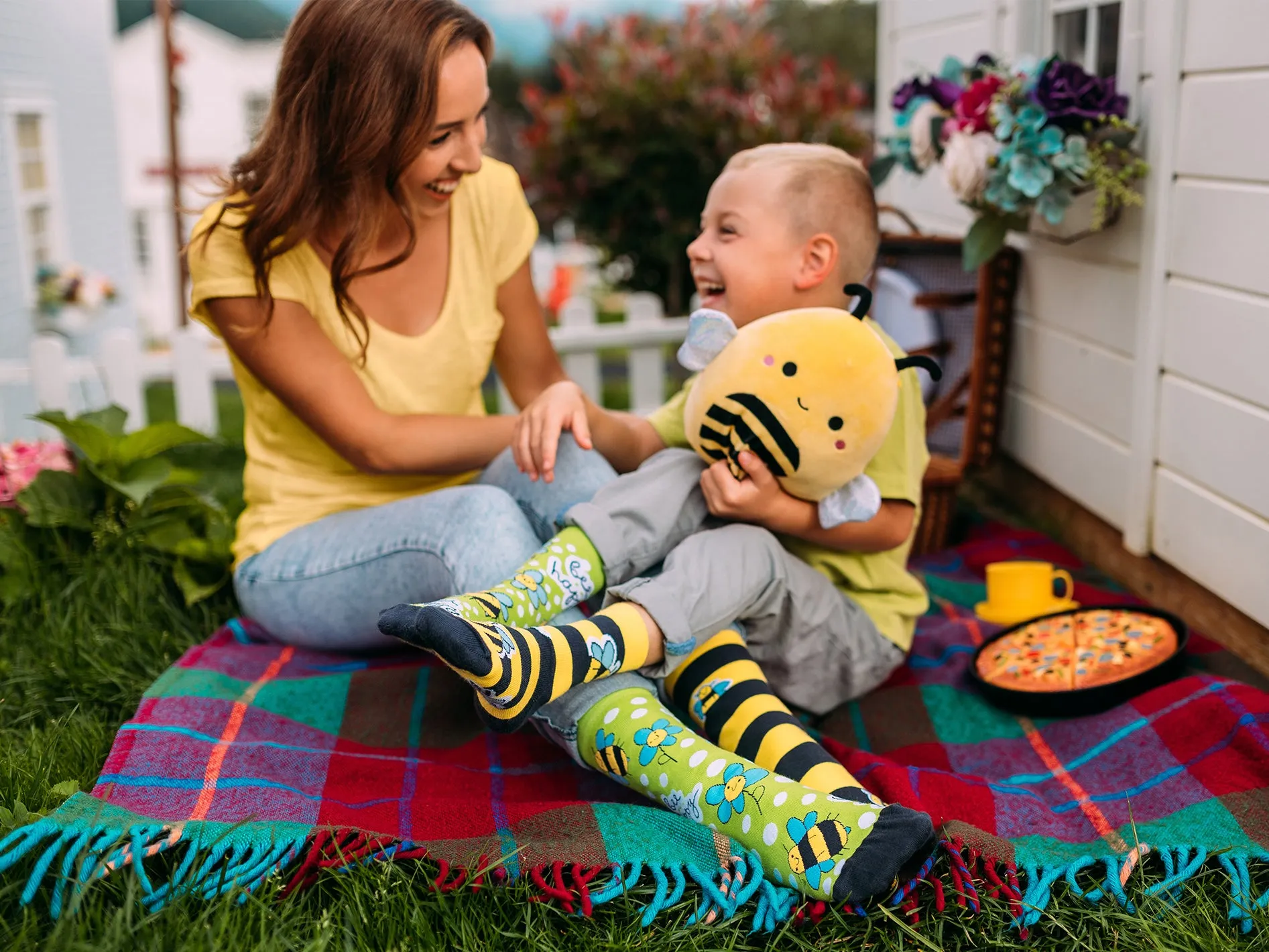 Lustige Kindersocken Bienen - Image 4