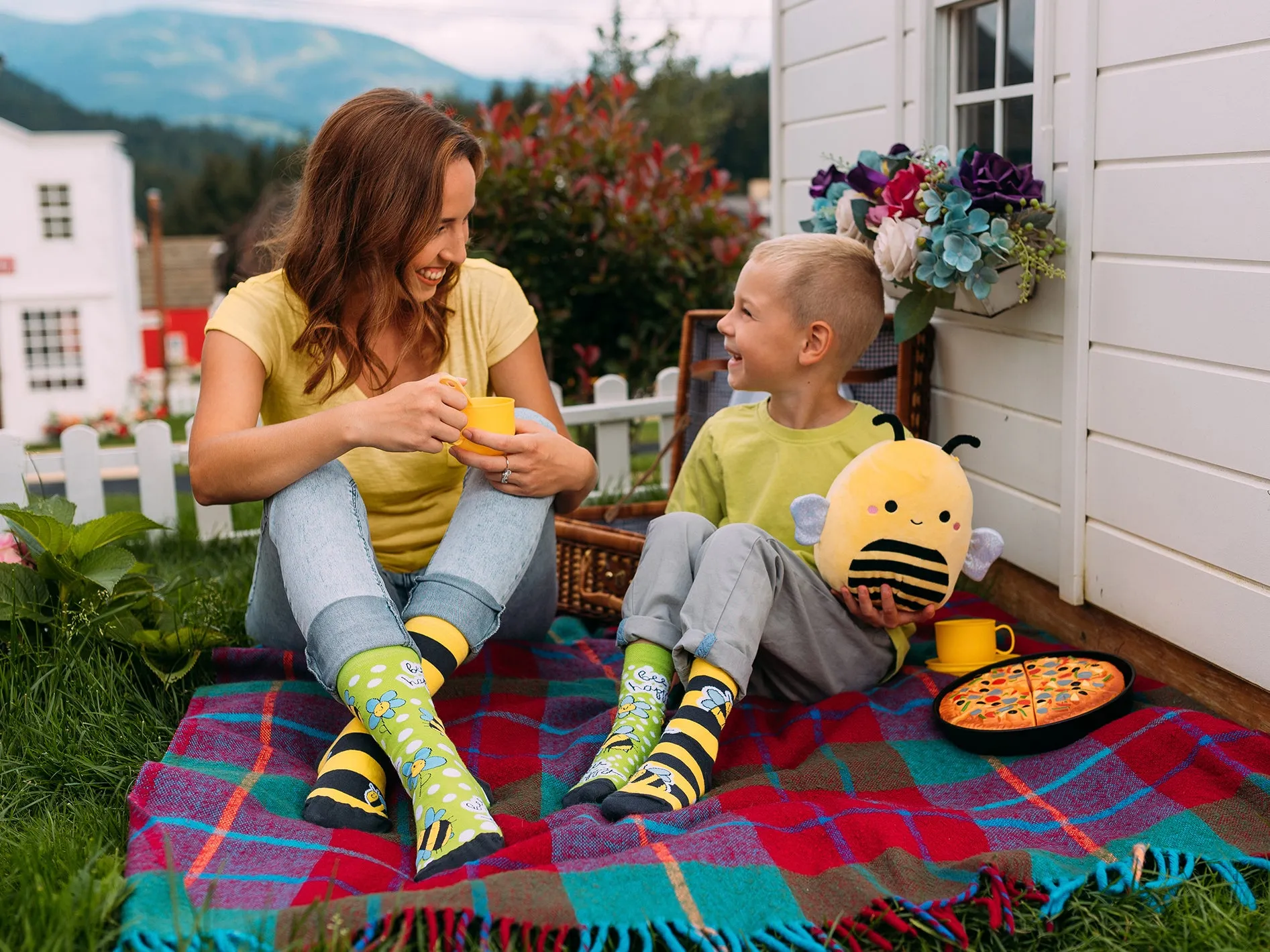 Lustige Kindersocken Bienen - Image 3