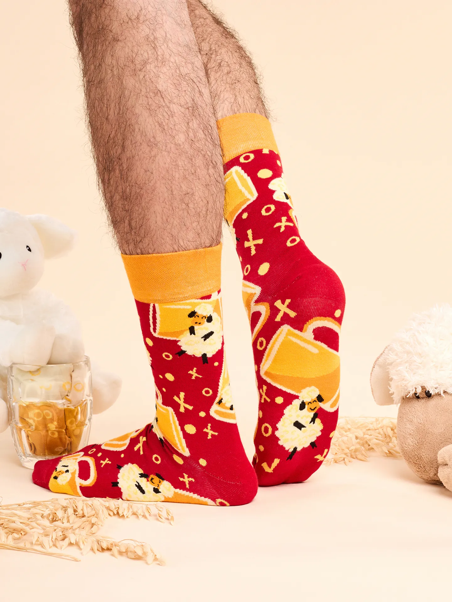 Lustige Socken Bier und Schafe - Image 5