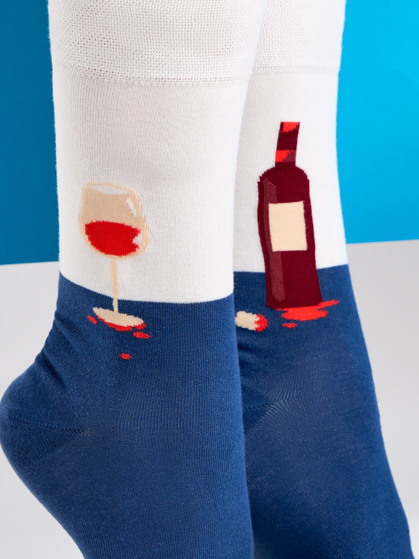 Lustige Socken Flasche Wein - Image 4