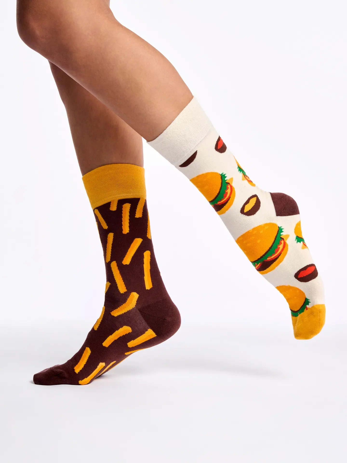 Lustige Socken Burger und Pommes Frites - Image 3