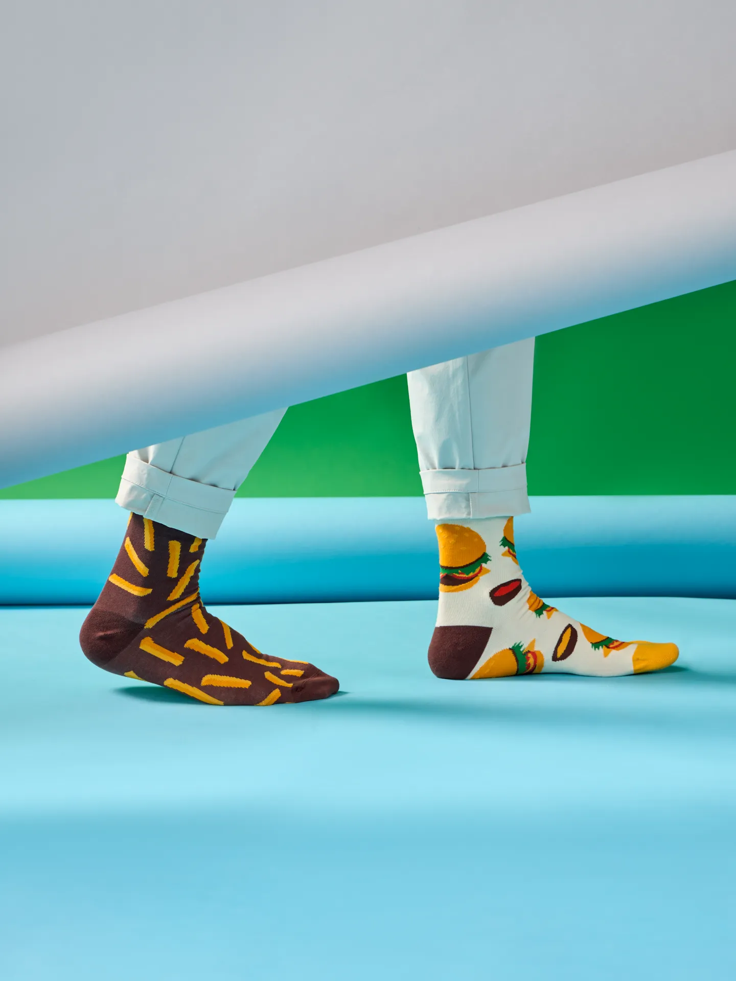 Lustige Socken Burger und Pommes Frites - Image 4