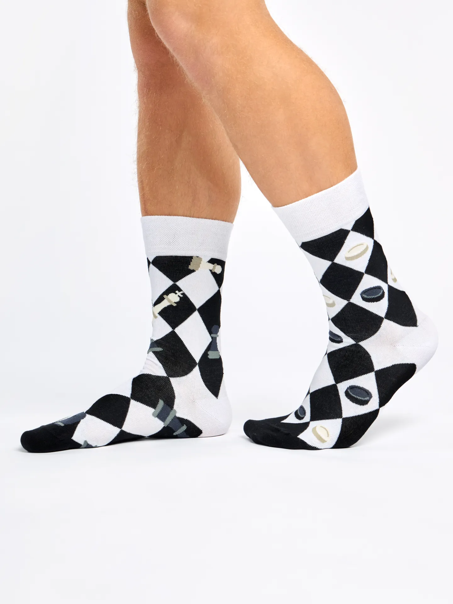 Lustige Socken Schach und Dame - Image 3