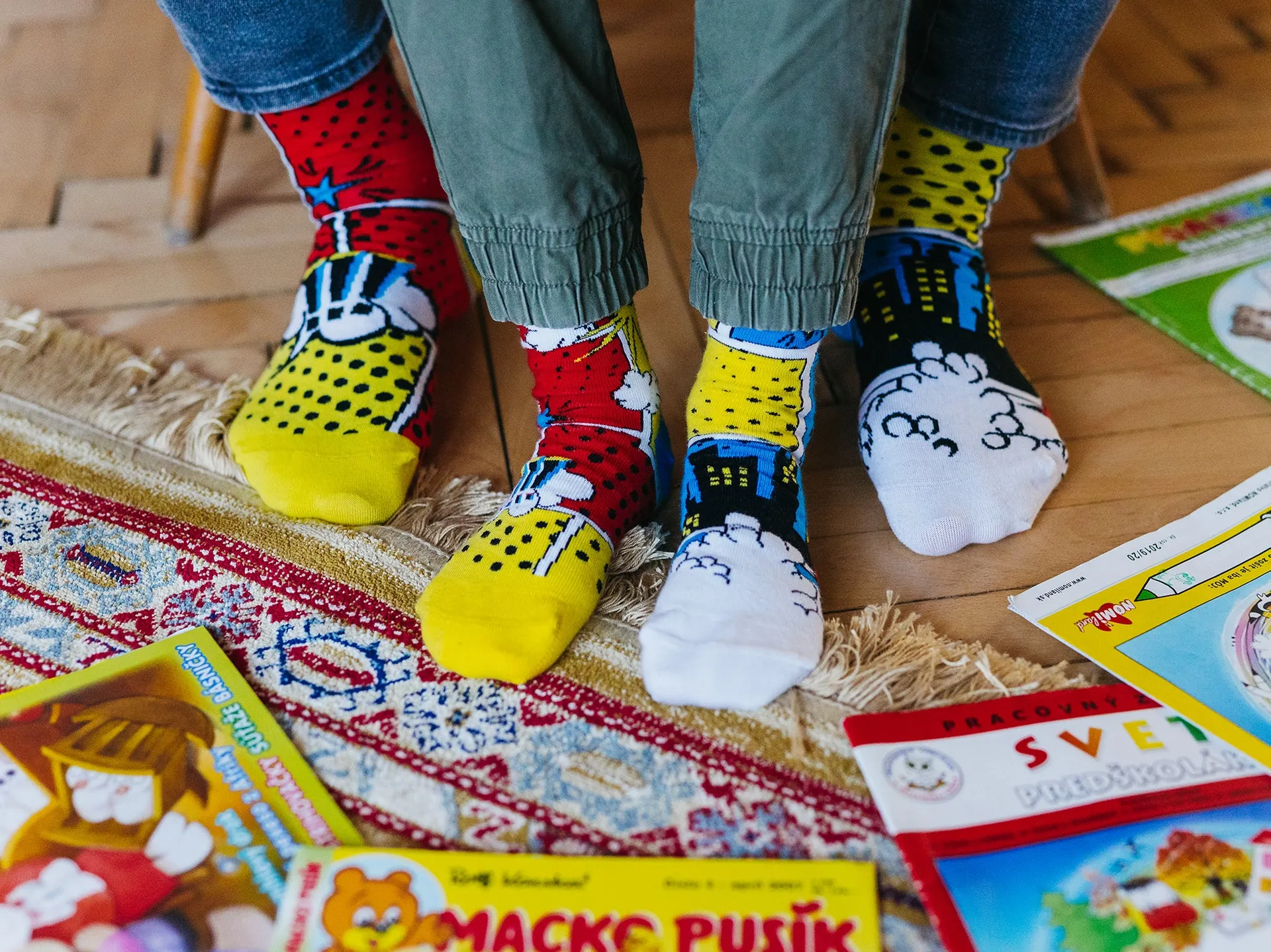 Lustige Kindersocken Bunte Comics - Image 3