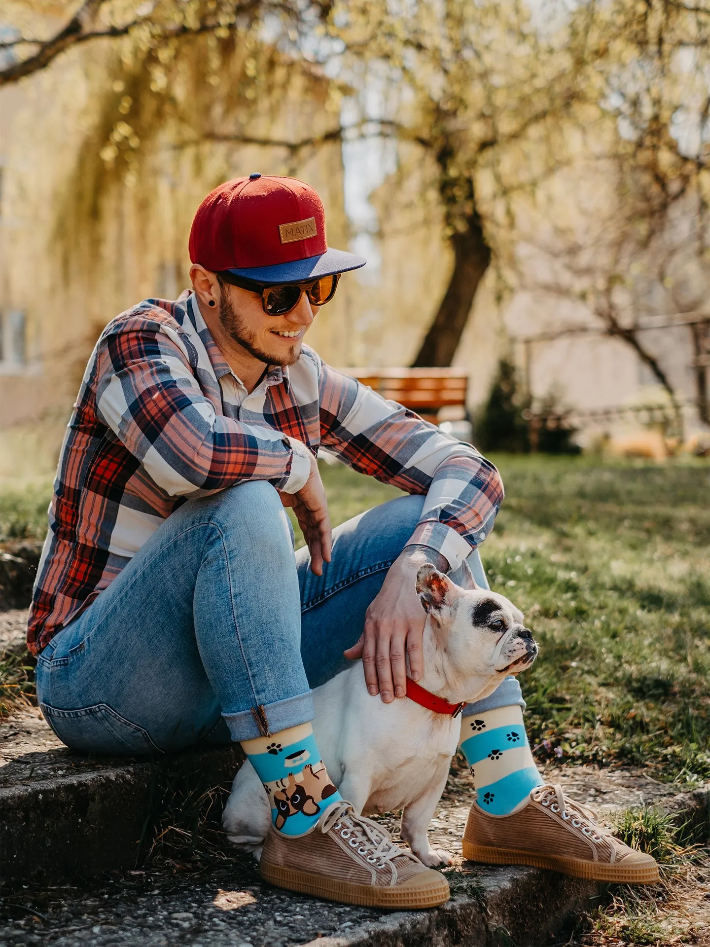 Lustige Socken Hunde und Streifen - Image 4