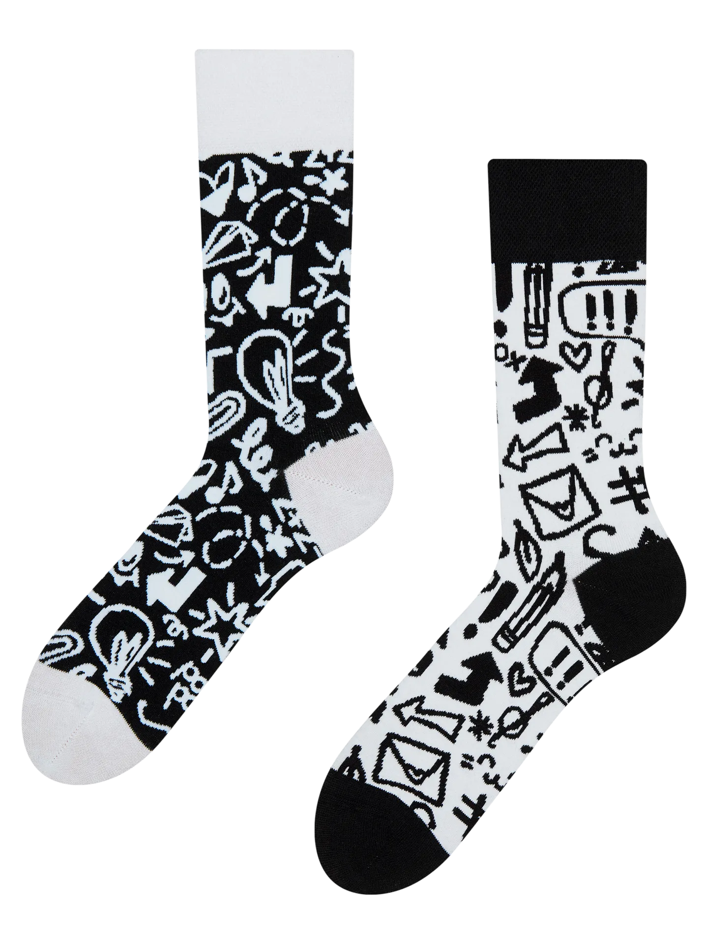 Lustige Socken Kritzeleien