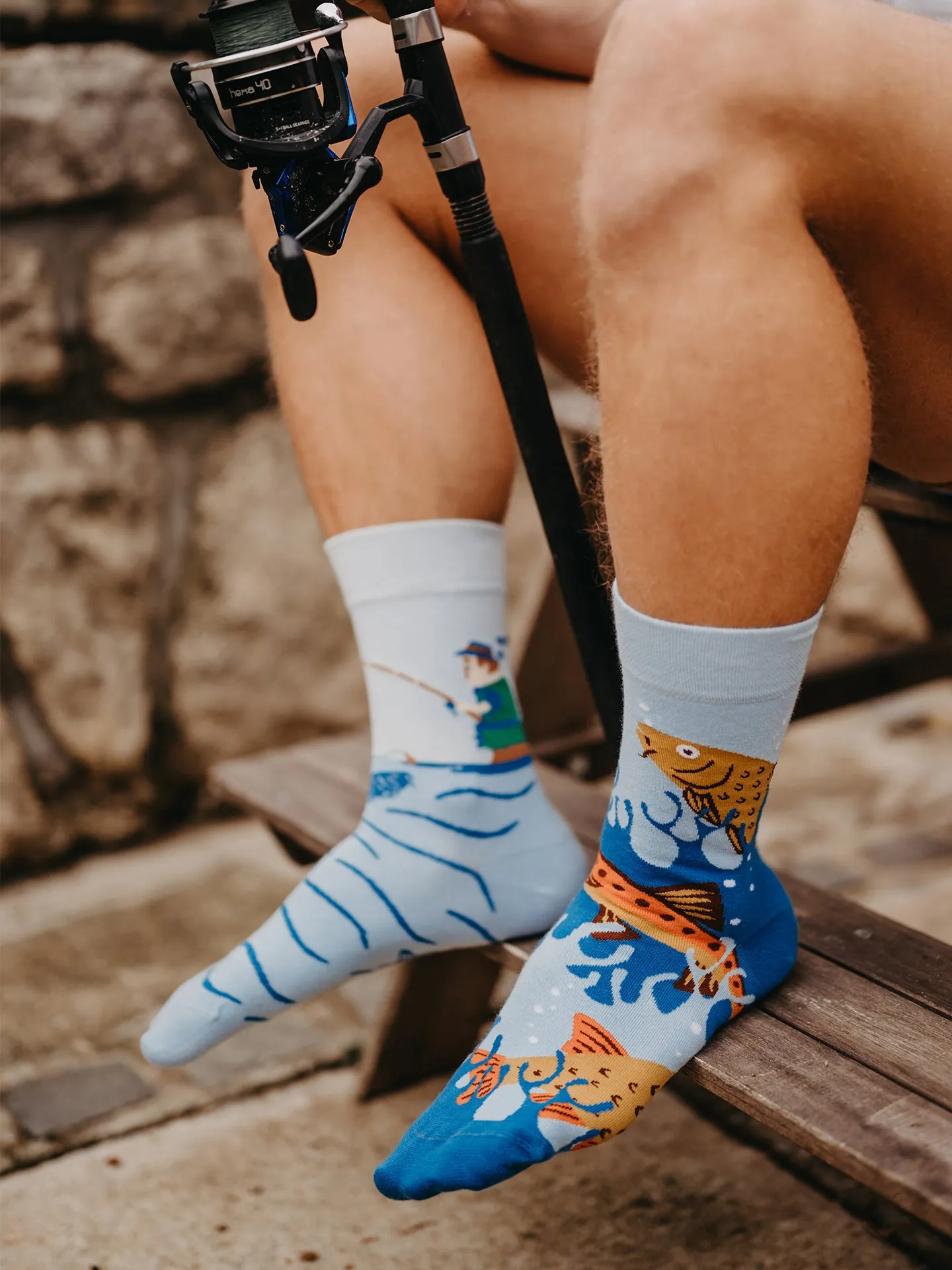 Lustige Socken Fischerei - Image 5
