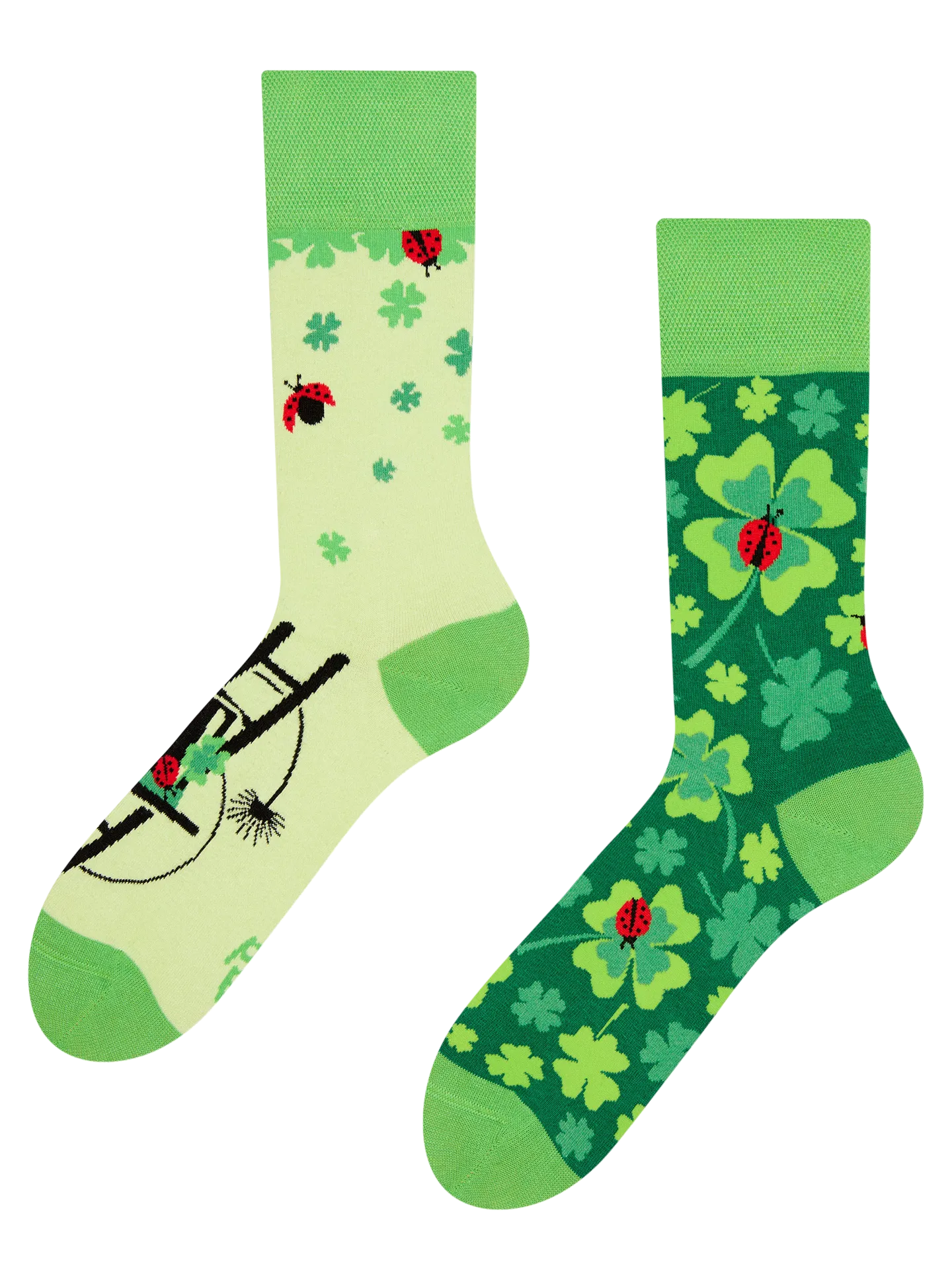 Lustige Socken Vierblättriger Glücksklee