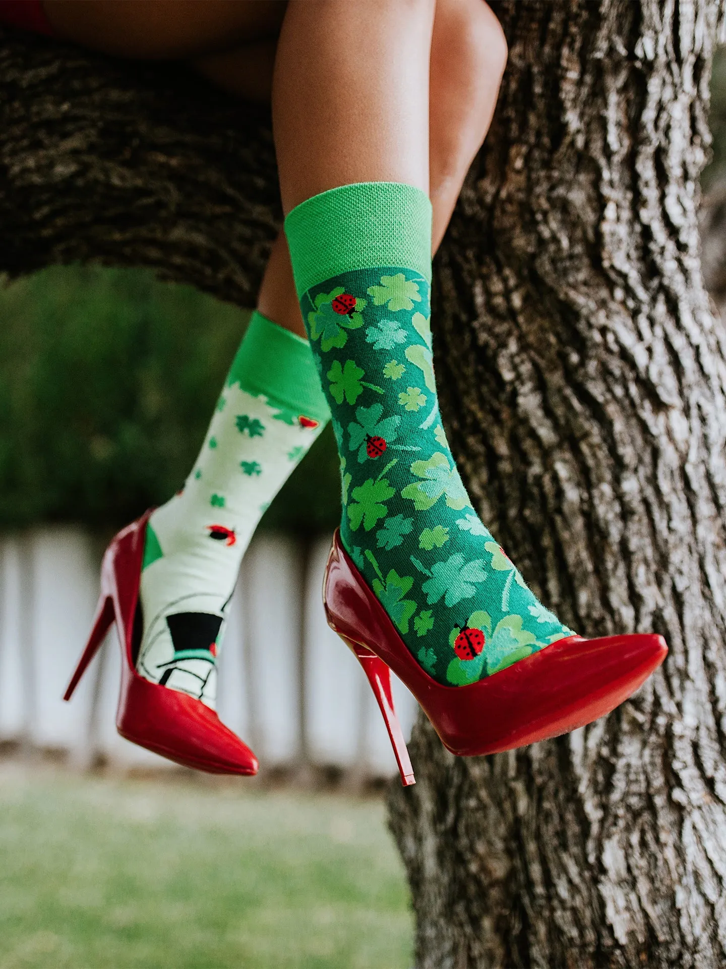 Lustige Socken Vierblättriger Glücksklee - Image 6