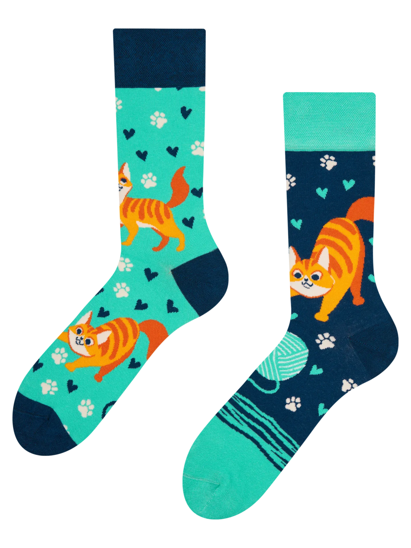 Lustige Socken Fröhliche Katze