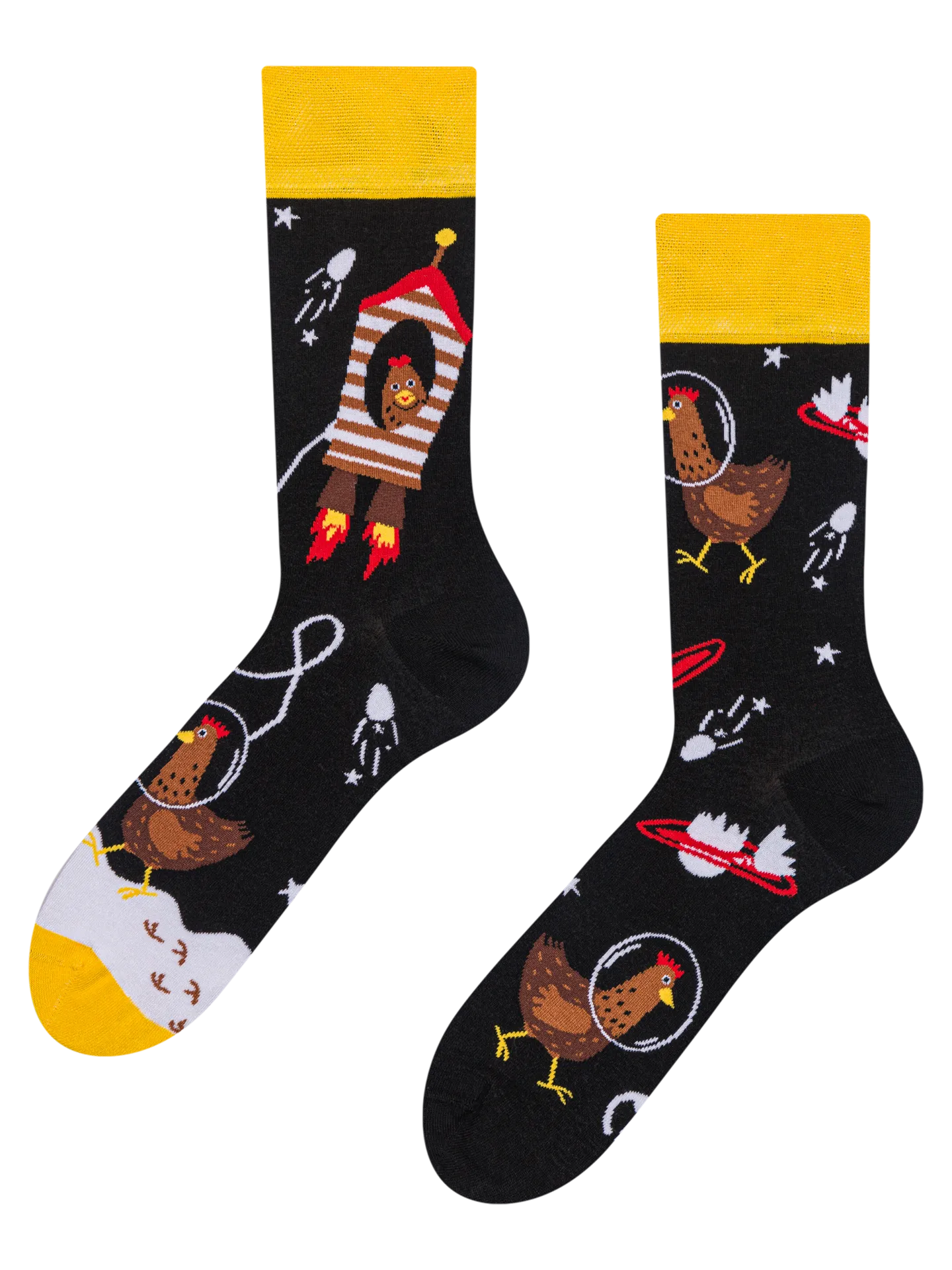 Lustige Socken Hühner-Astronaut