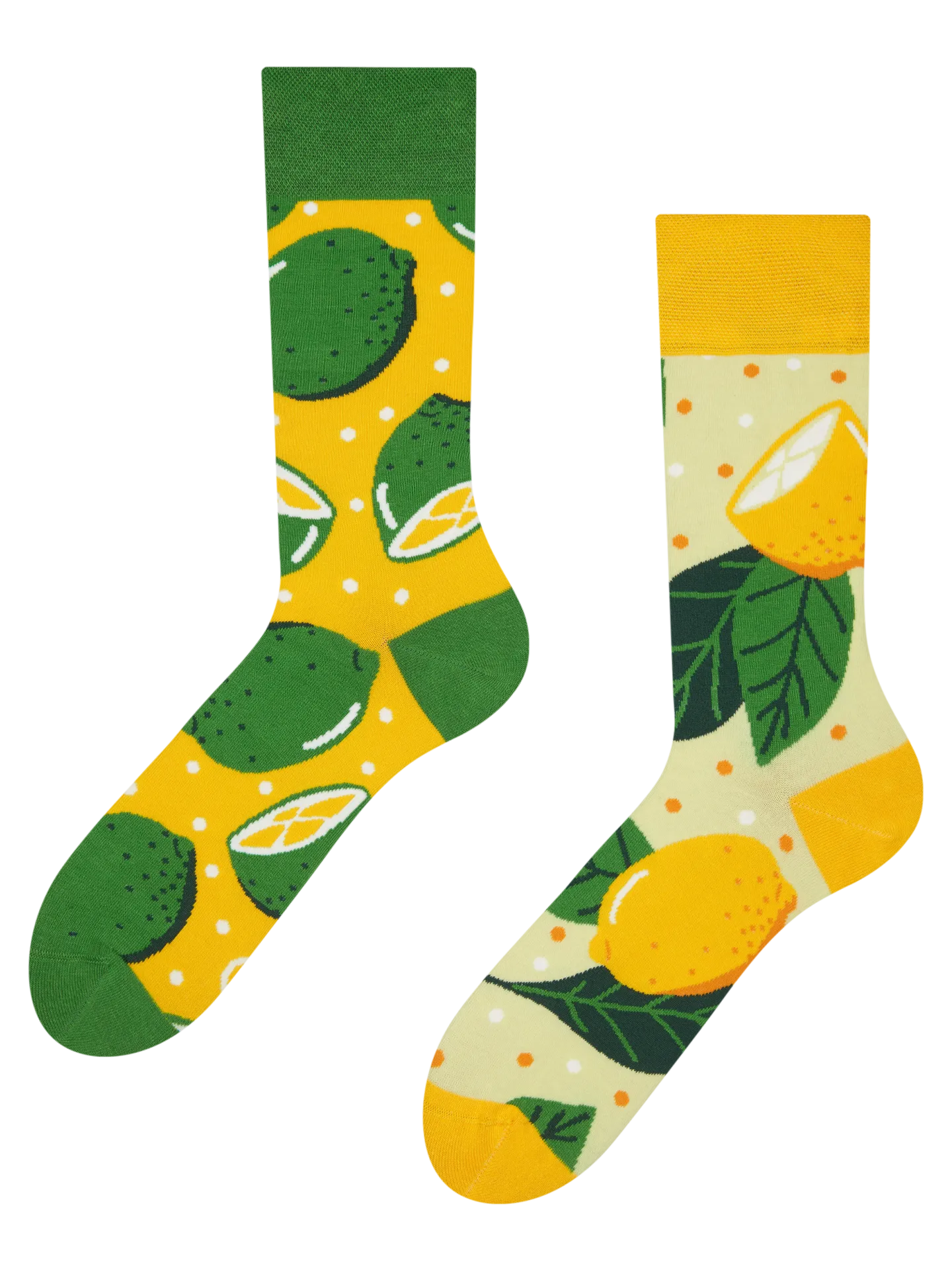 Lustige Socken Limette und Zitrone
