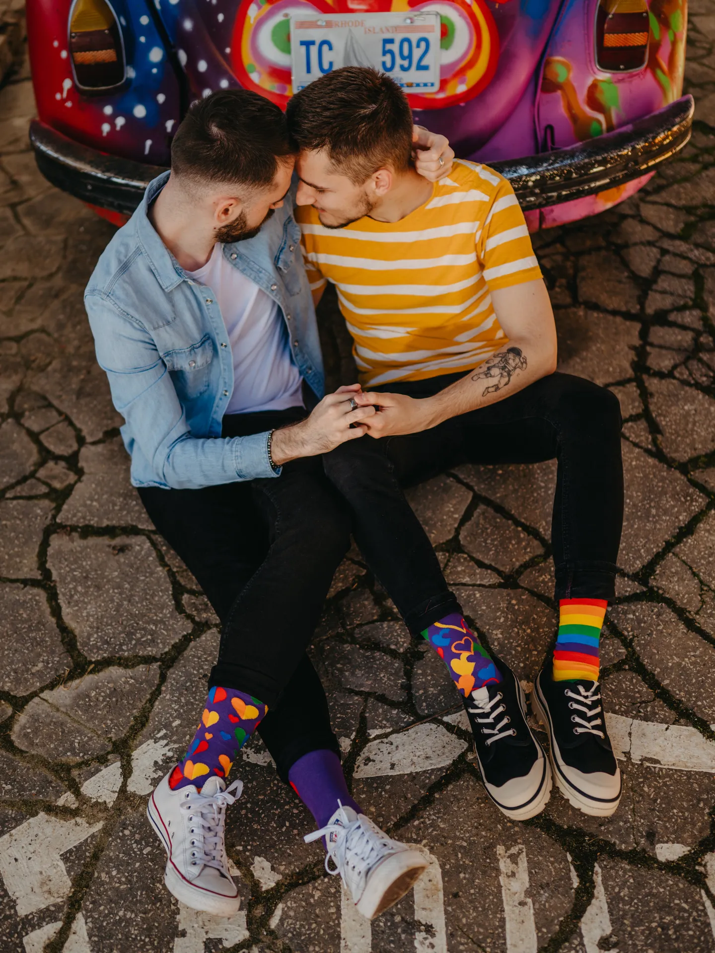 Lustige Socken Bunte Liebe - Image 6