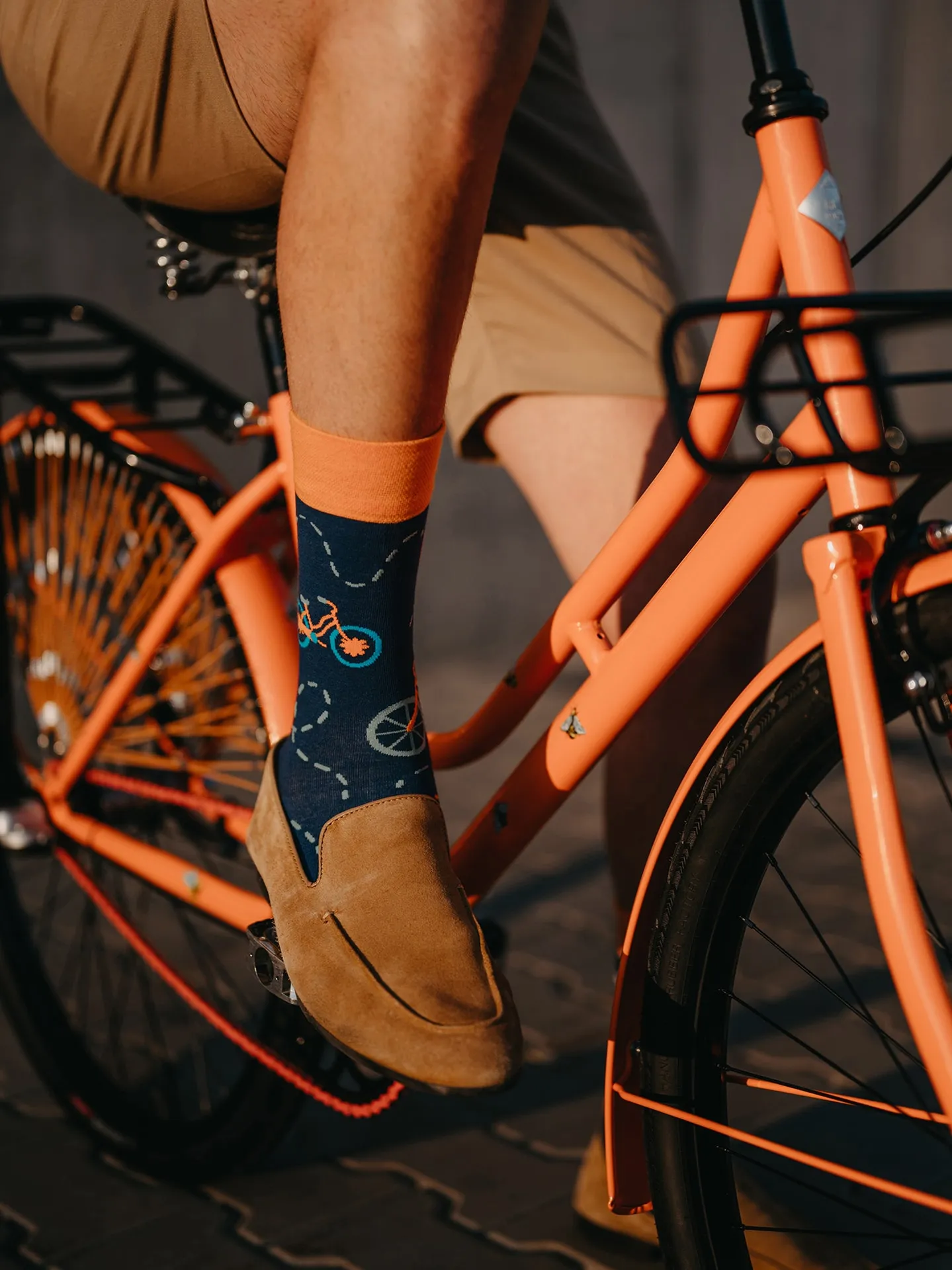 Lustige Socken Oranges Fahrrad - Image 4