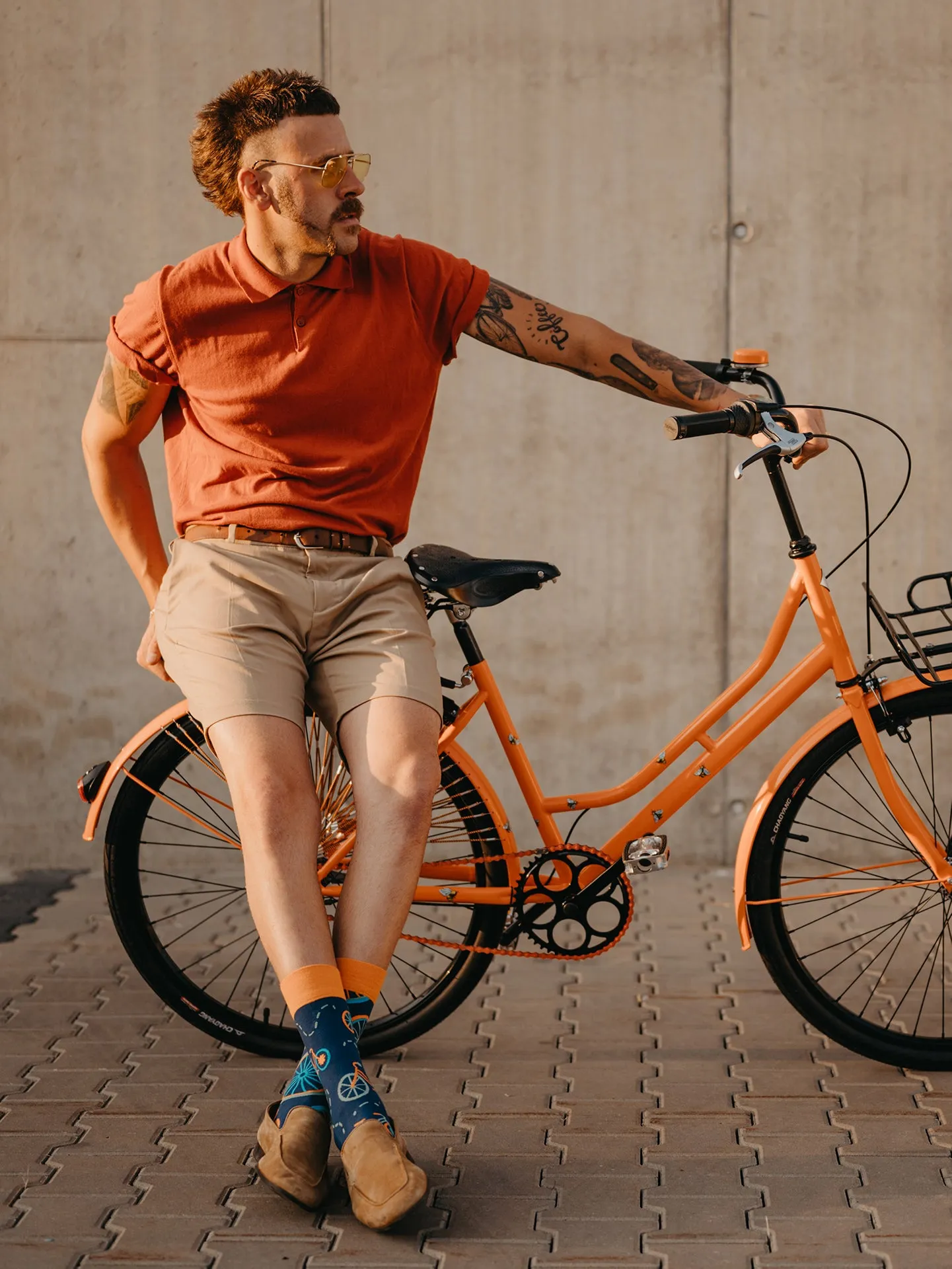 Lustige Socken Oranges Fahrrad - Image 5