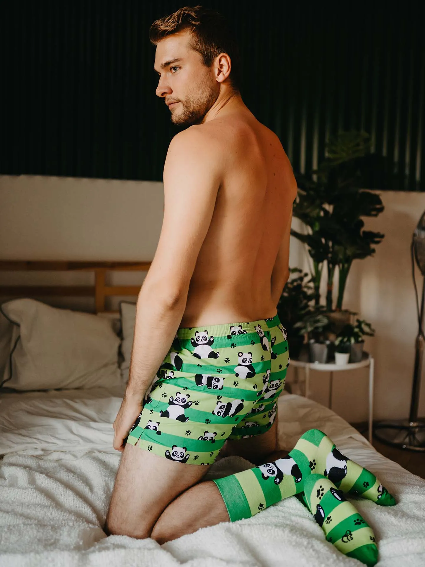 Lustige Socken Panda und Streifen - Image 4