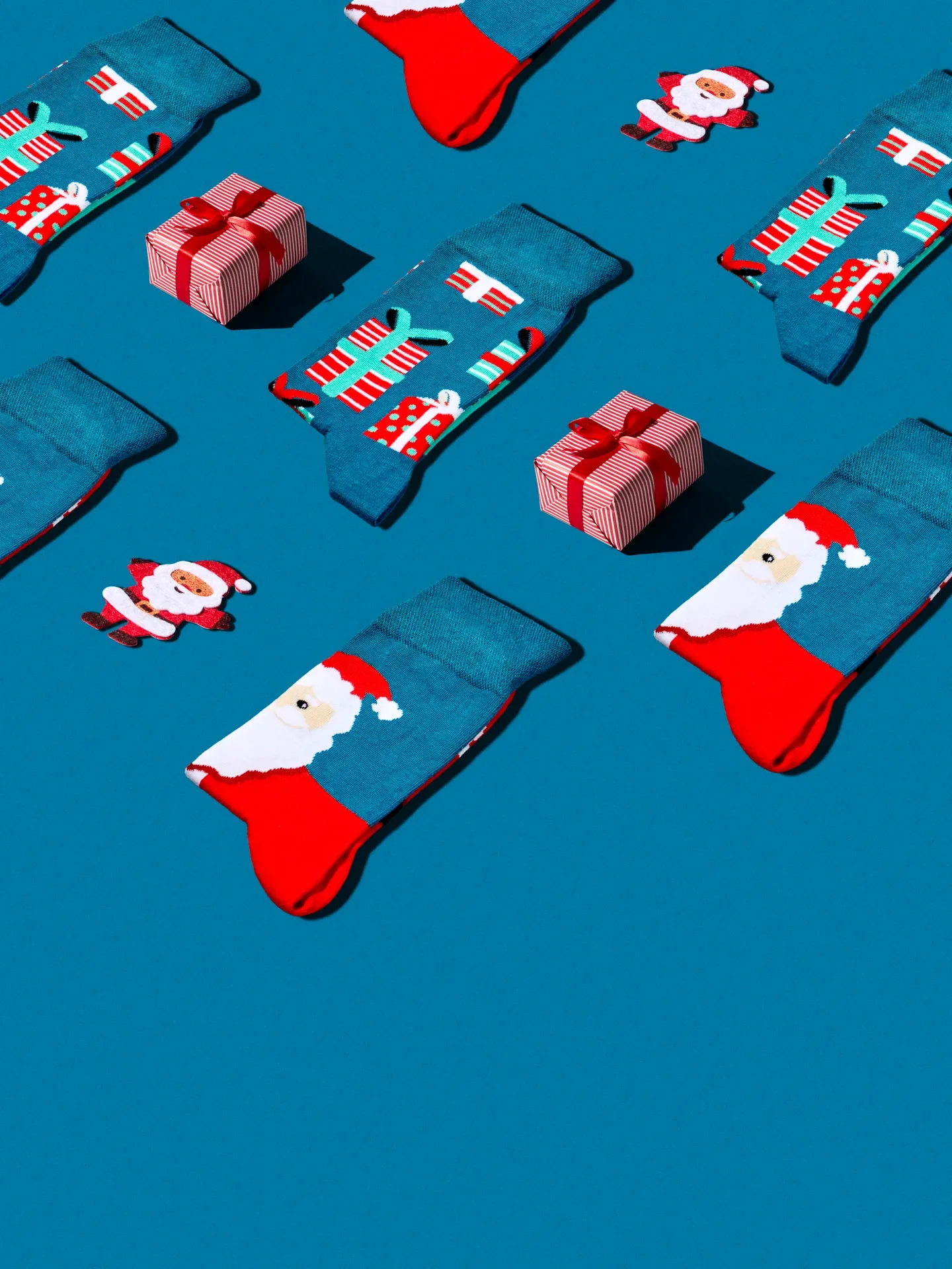 Lustige Socken Weihnachtsmann & Geschenke - Image 2
