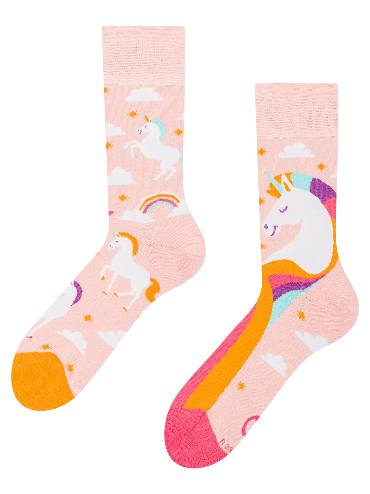 Lustige Socken Einhorn in den Wolken