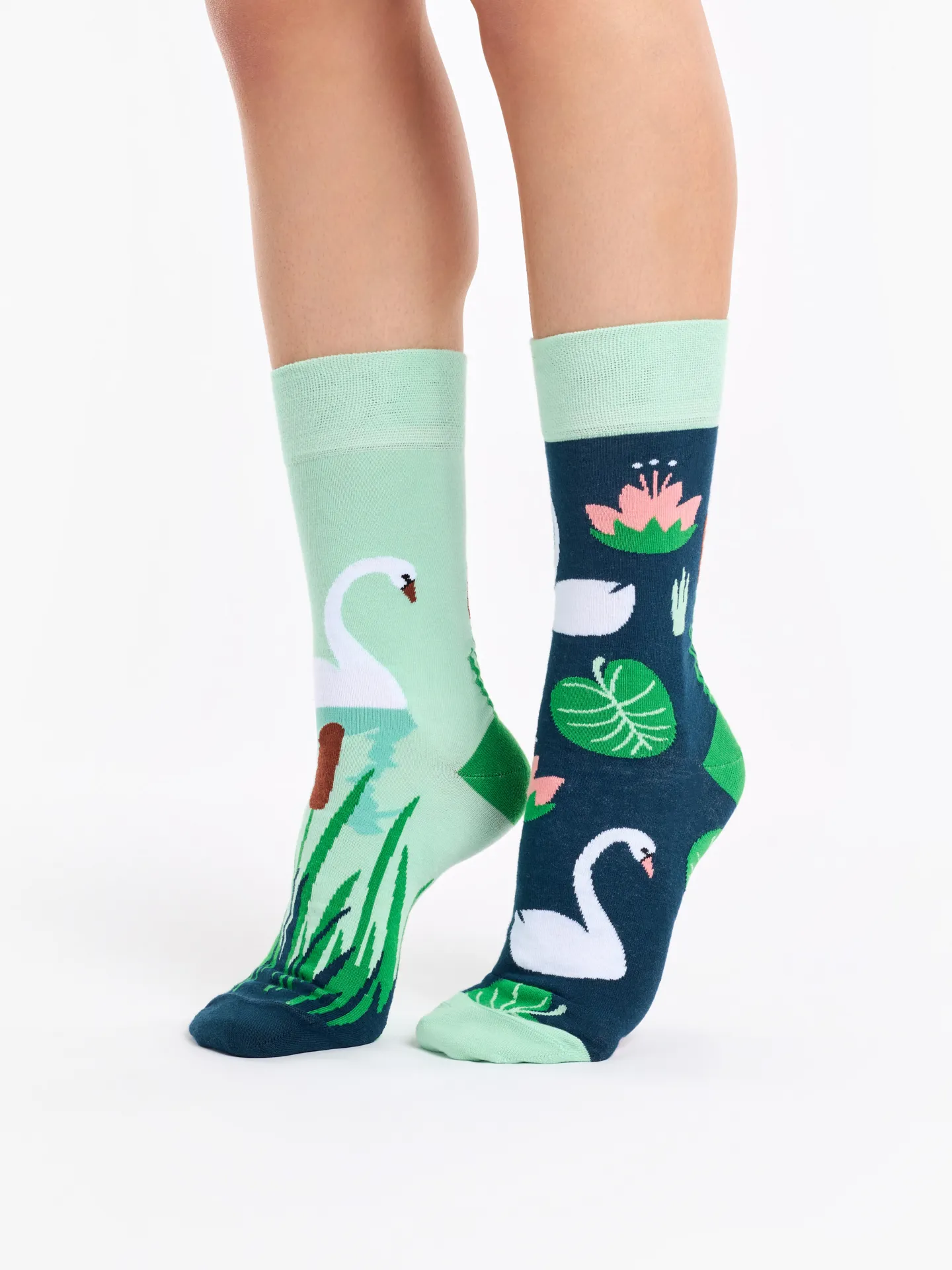 Lustige Socken Weißer Schwan - Image 3