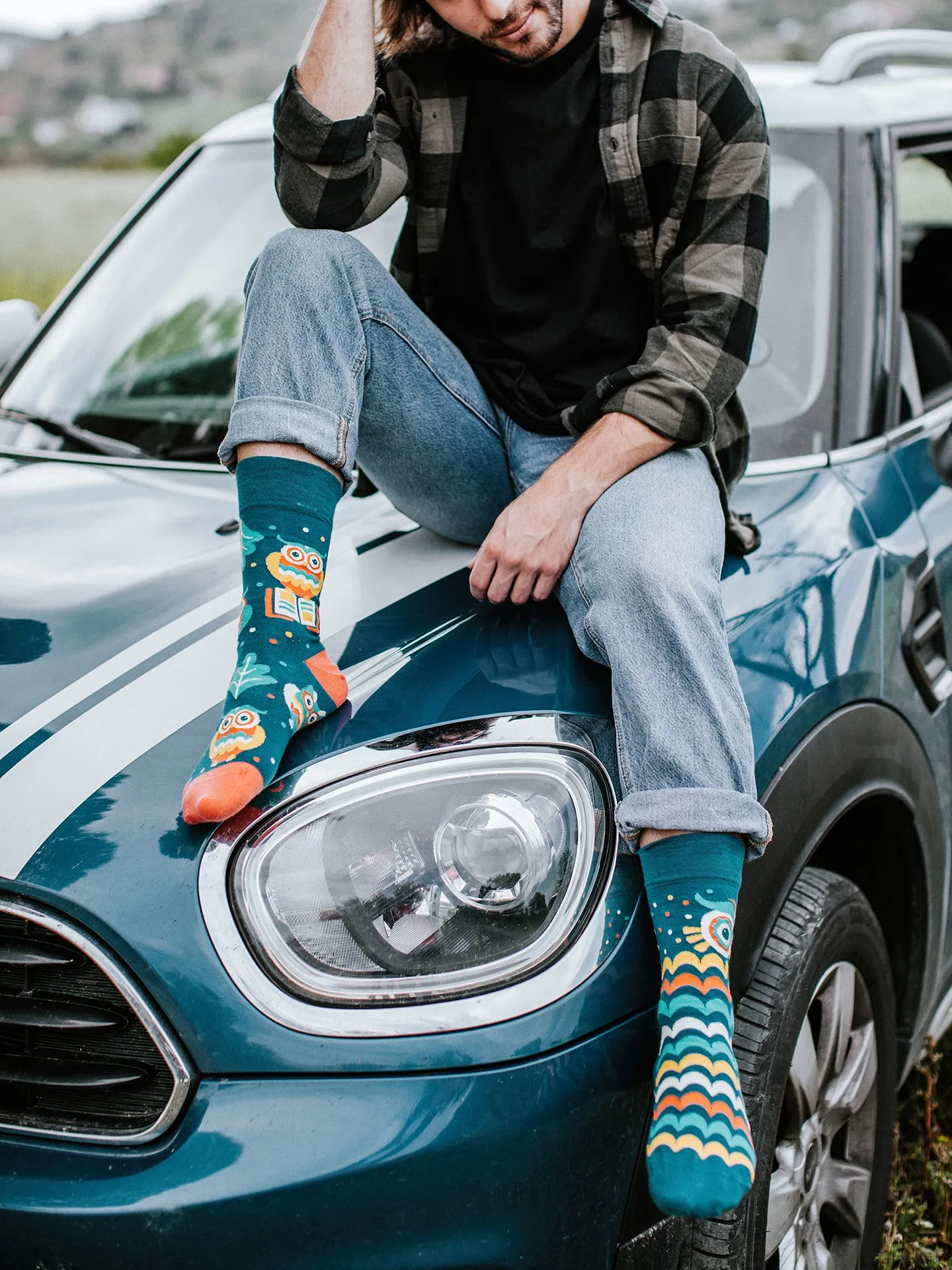 Lustige Socken Kluge Eule - Image 4