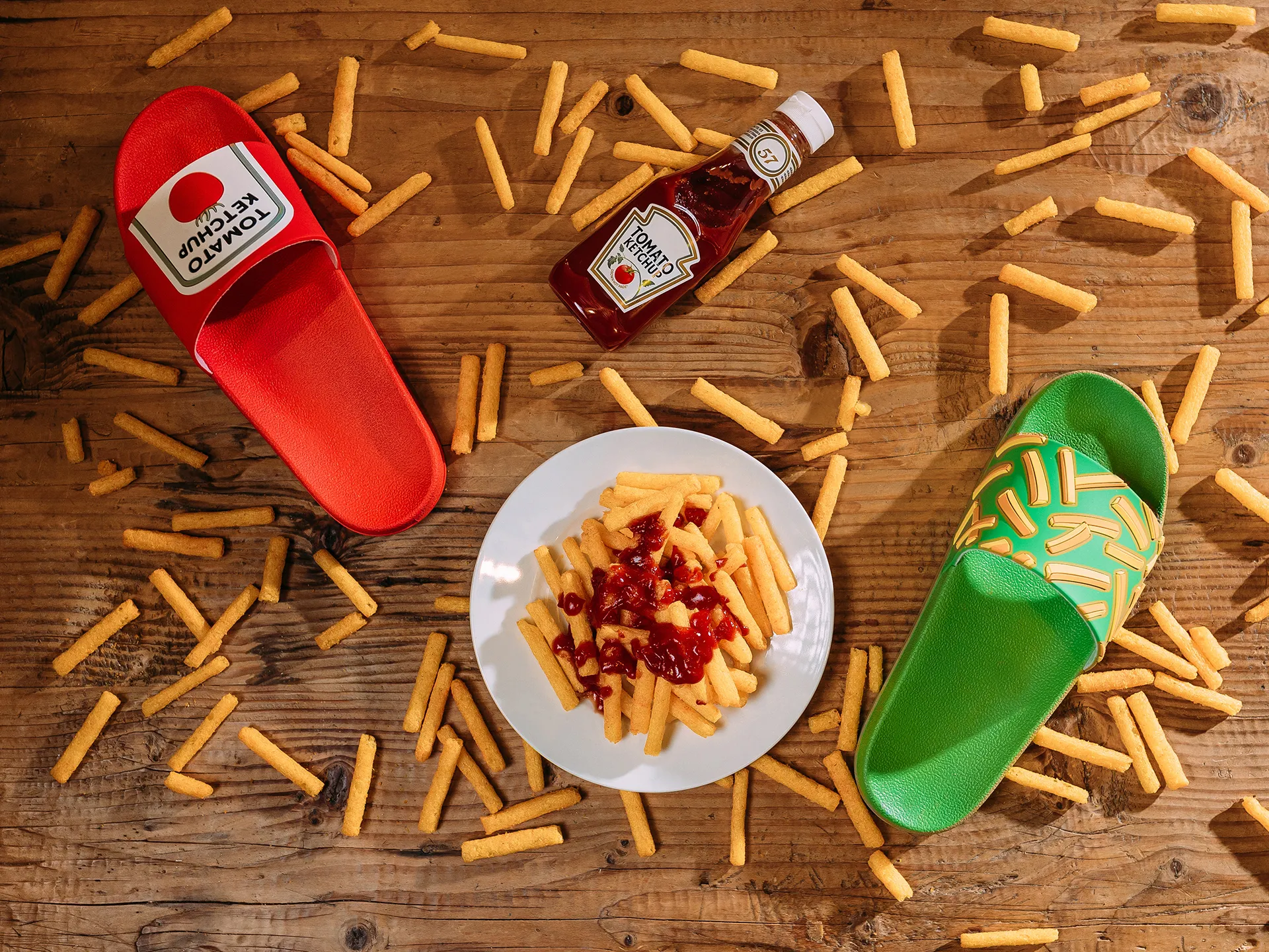 Lustige Pantoletten Pommes mit Ketchup - Image 3