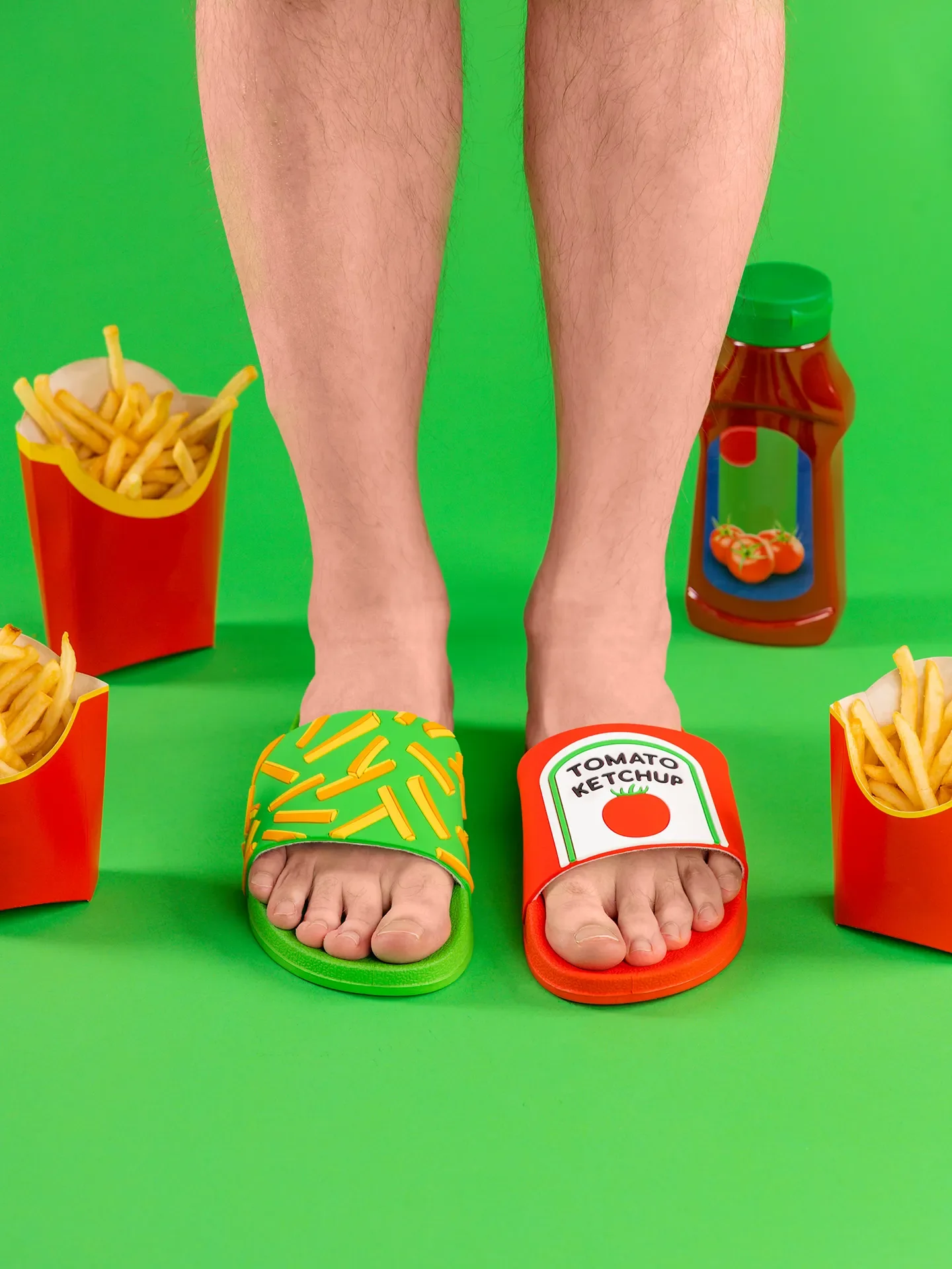 Lustige Pantoletten Pommes mit Ketchup - Image 5