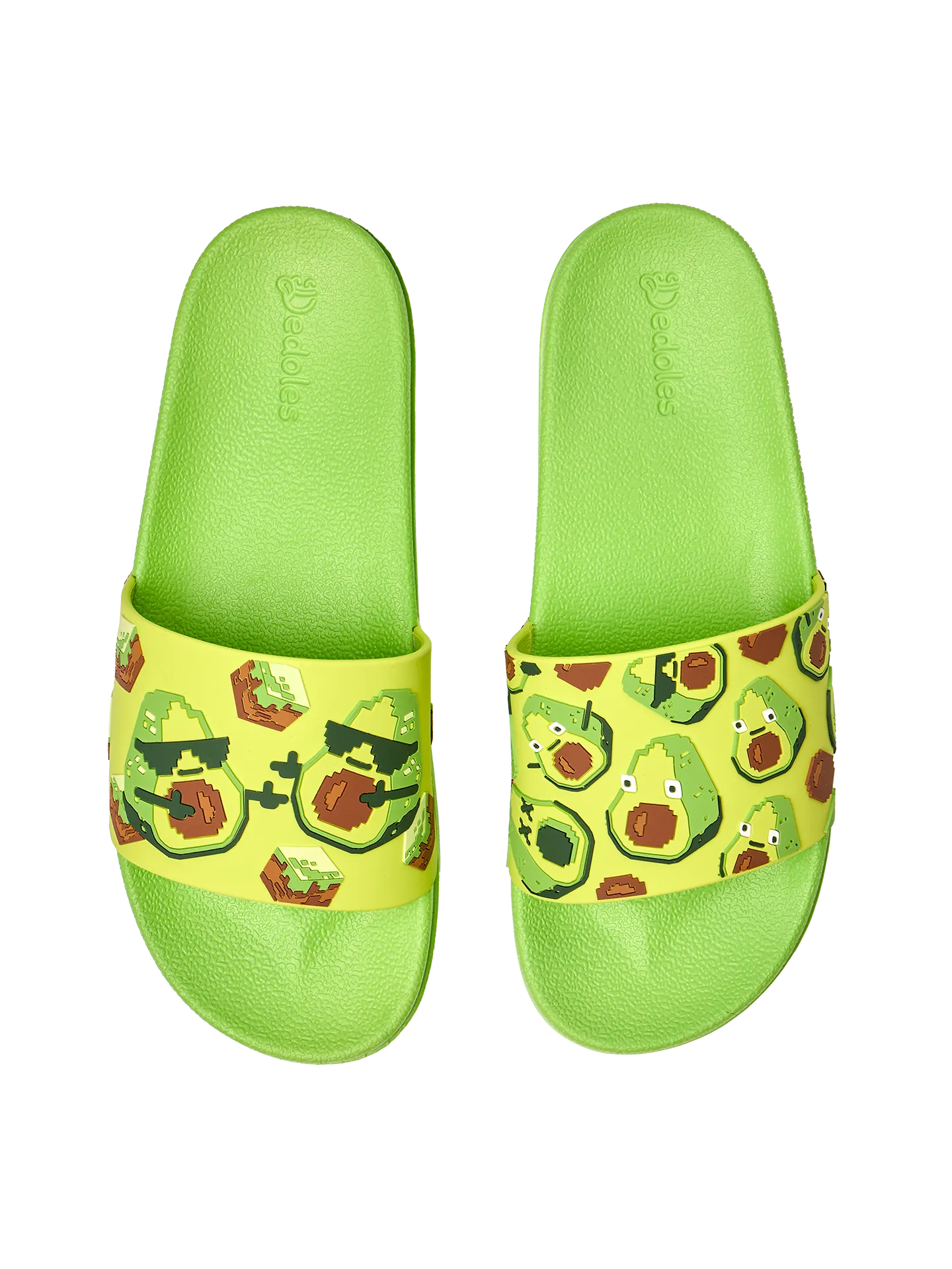 Lustige Pantoletten Pixel-Avocado