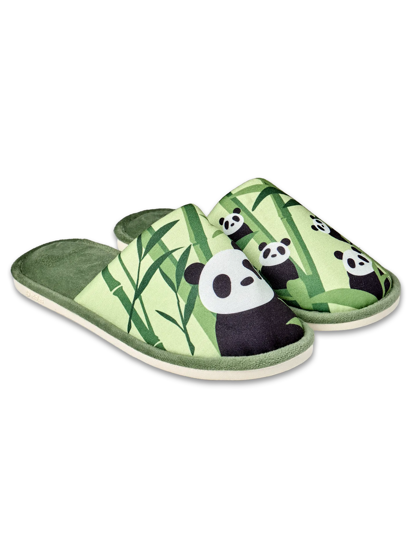 Lustige Hausschuhe Pandas und Bambus - Image 3