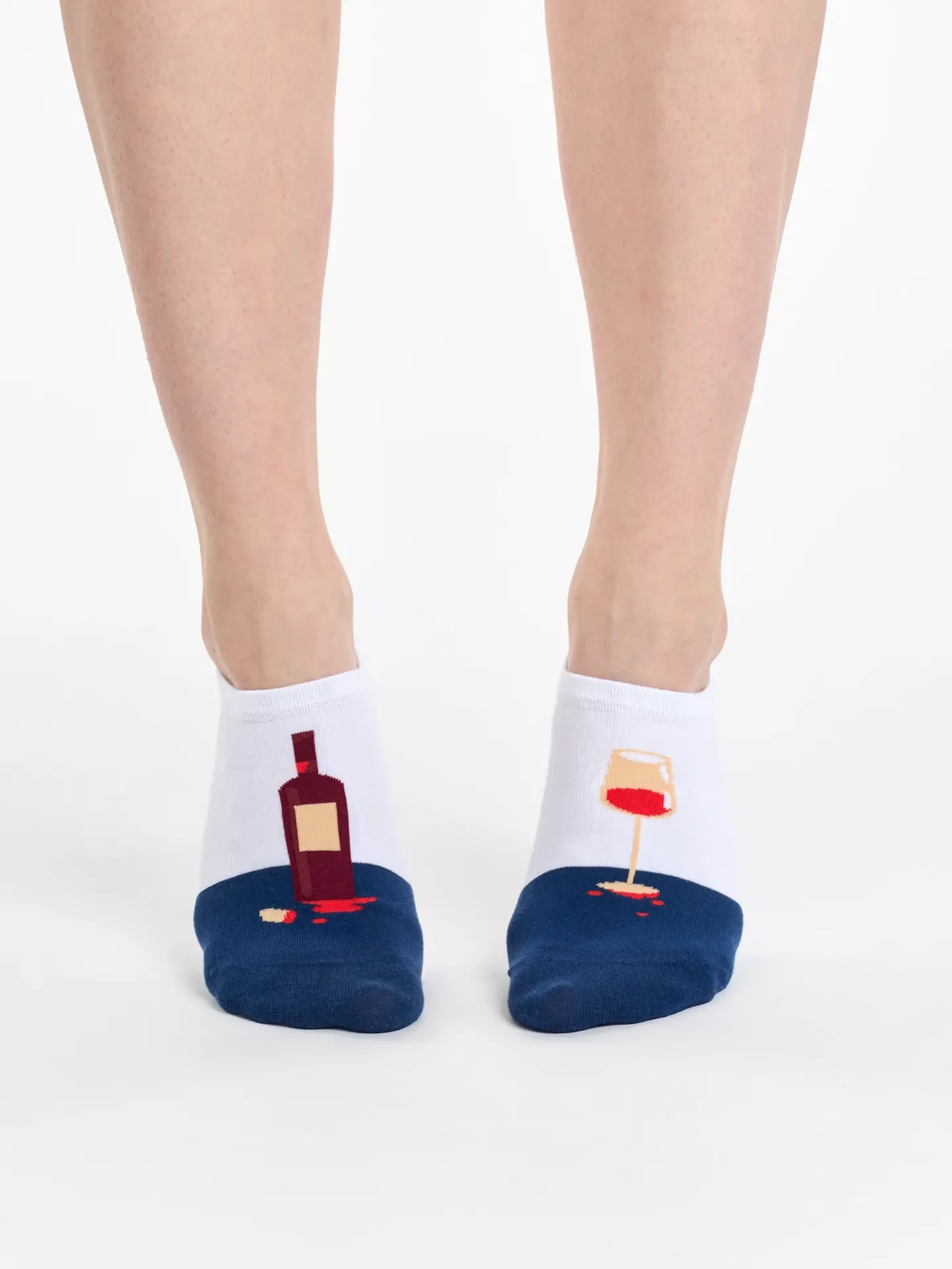 Lustige Sneakersocken Flasche Wein - Image 5