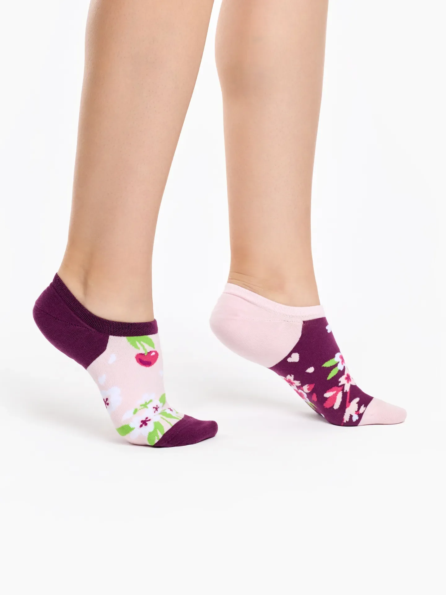 Lustige Sneakersocken Kirschblüte - Image 3